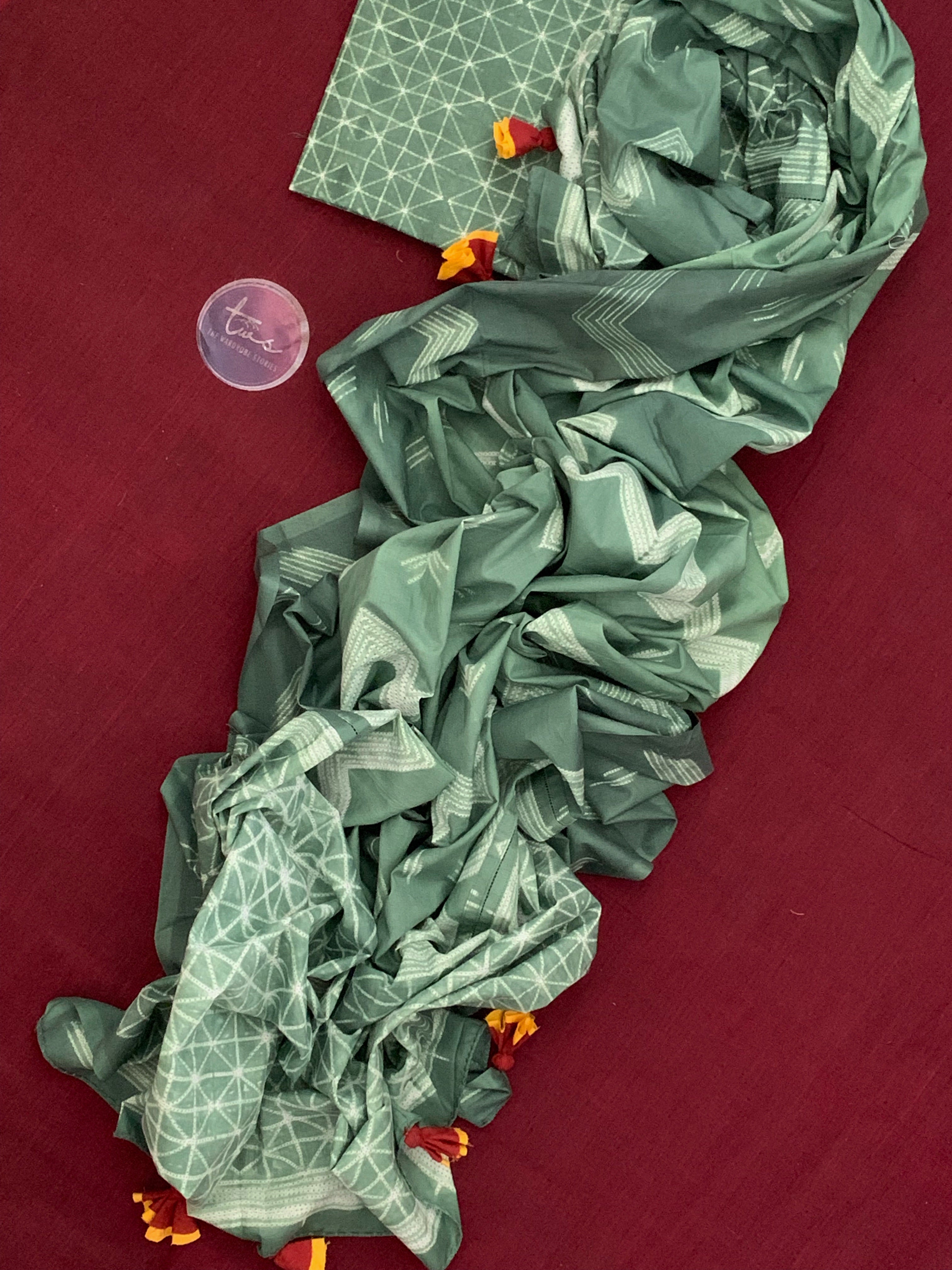 Handcrafted Shibori Kurta Dupatta Set