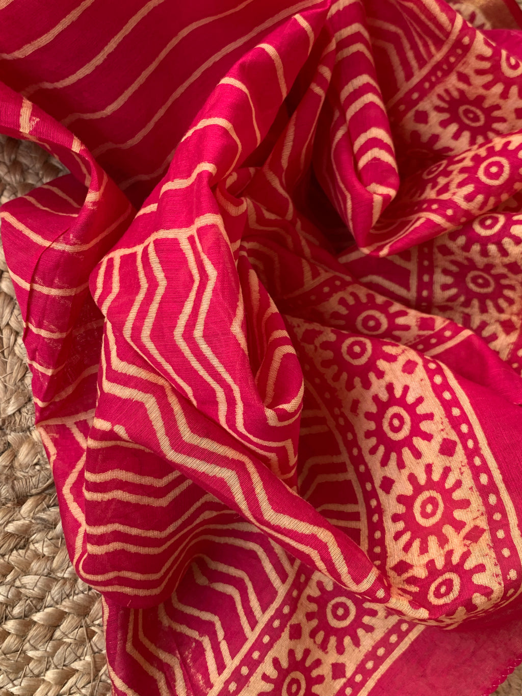Handcrafted Cotton Chanderi Dupatta Suit