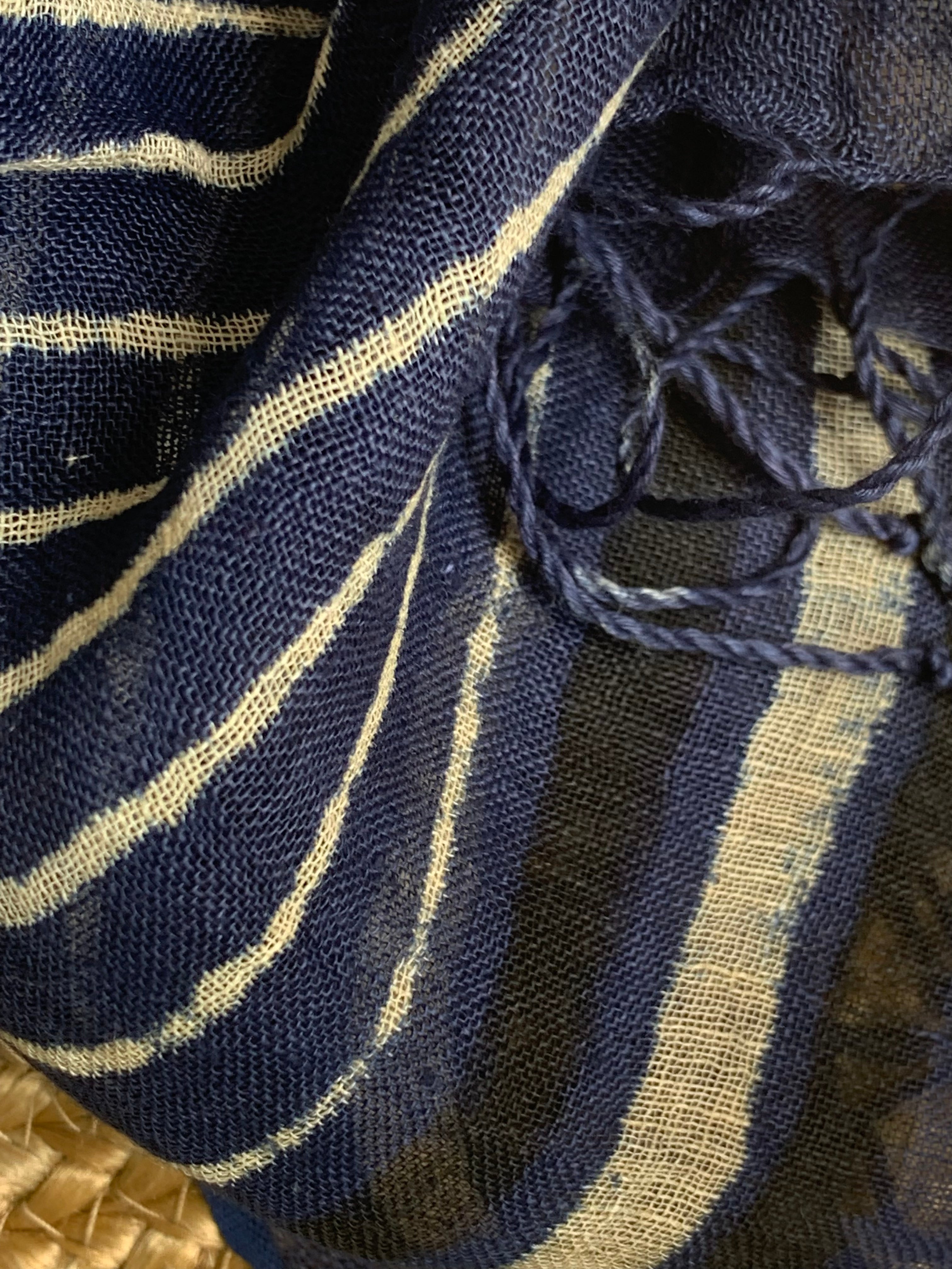 Handblock Printed Linen Dupatta
