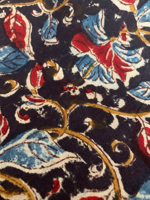 Hand Block Printed Kalamkari Natural Dyed Kurta Bottom Set