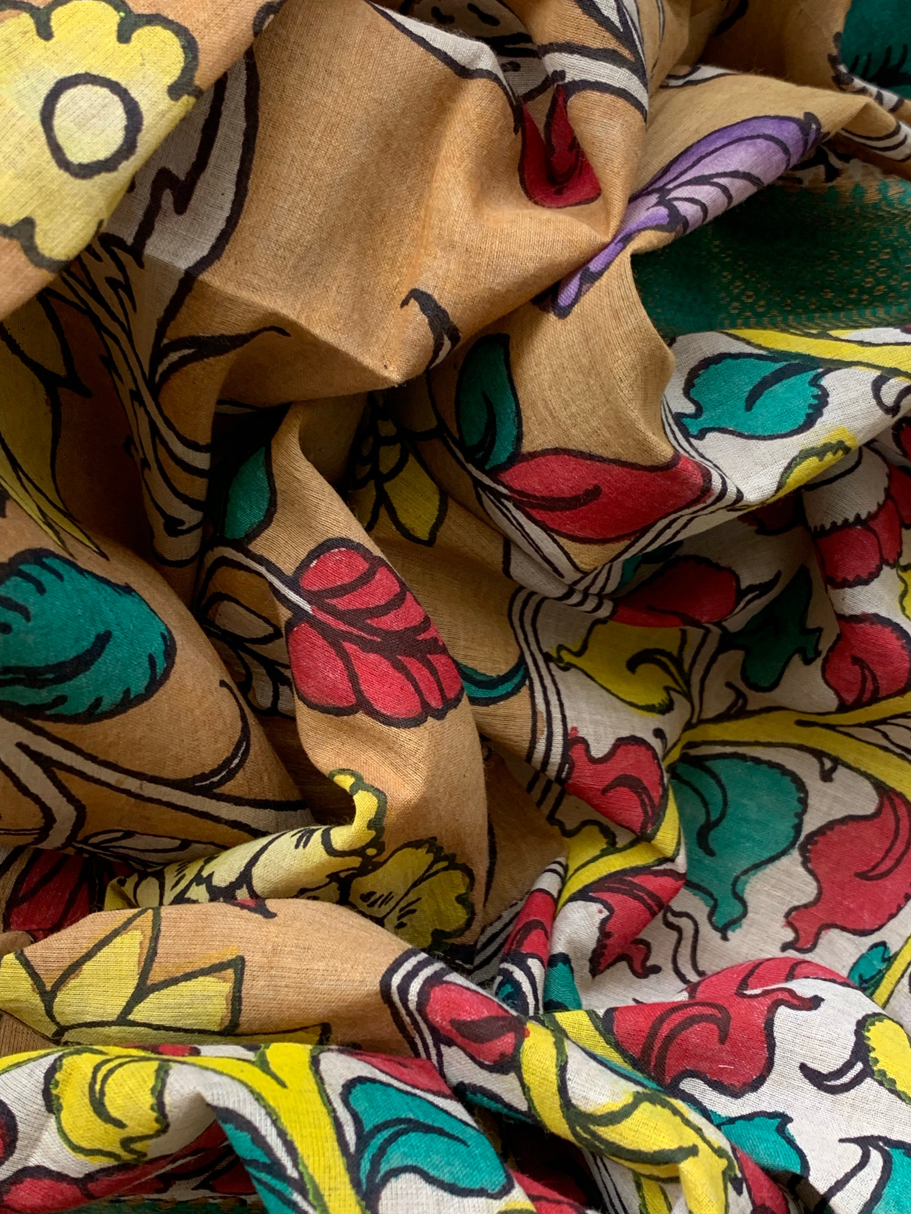 Handwoven Handcrafted Kalamkari Kurta Dupatta Set