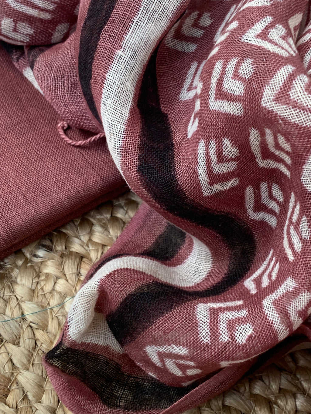 Handcrafted Linen Kurta Dupatta Set