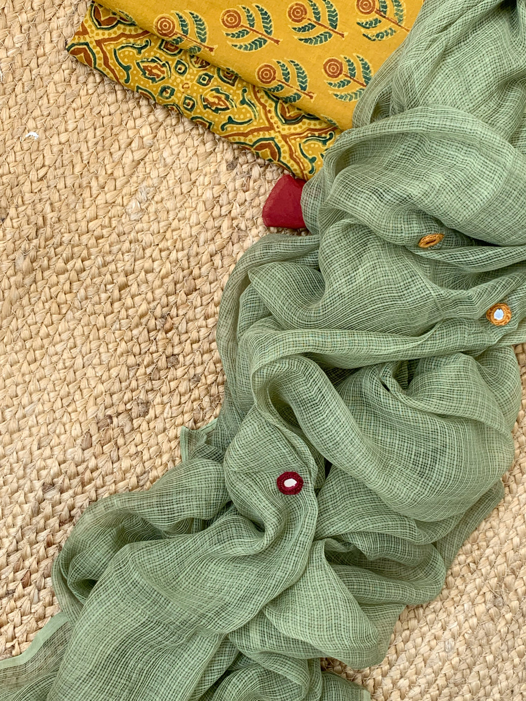 Natural Dyes Handcrafted Ajrakh Kota Suit