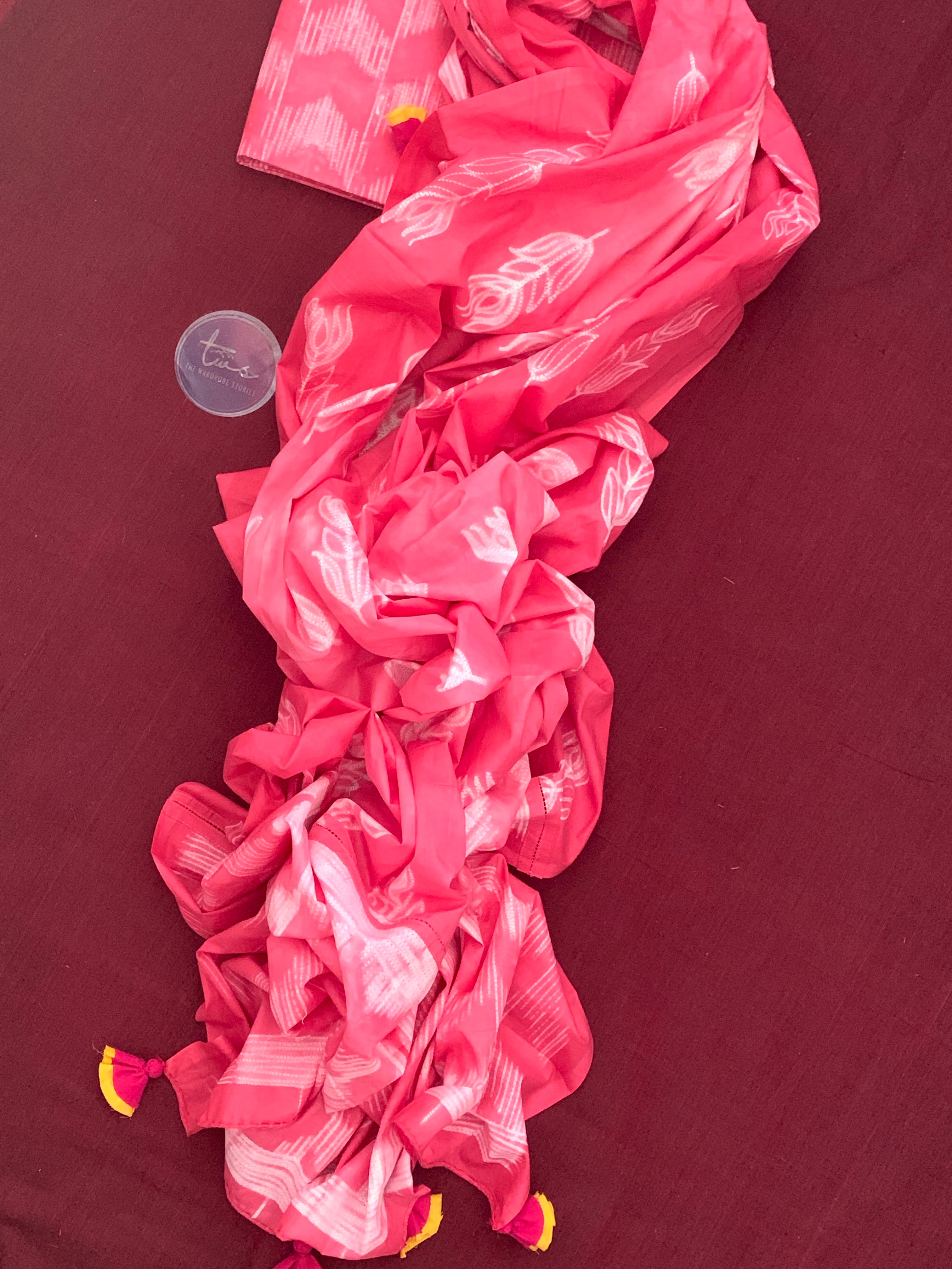 Handcrafted Shibori Kurta Dupatta Set