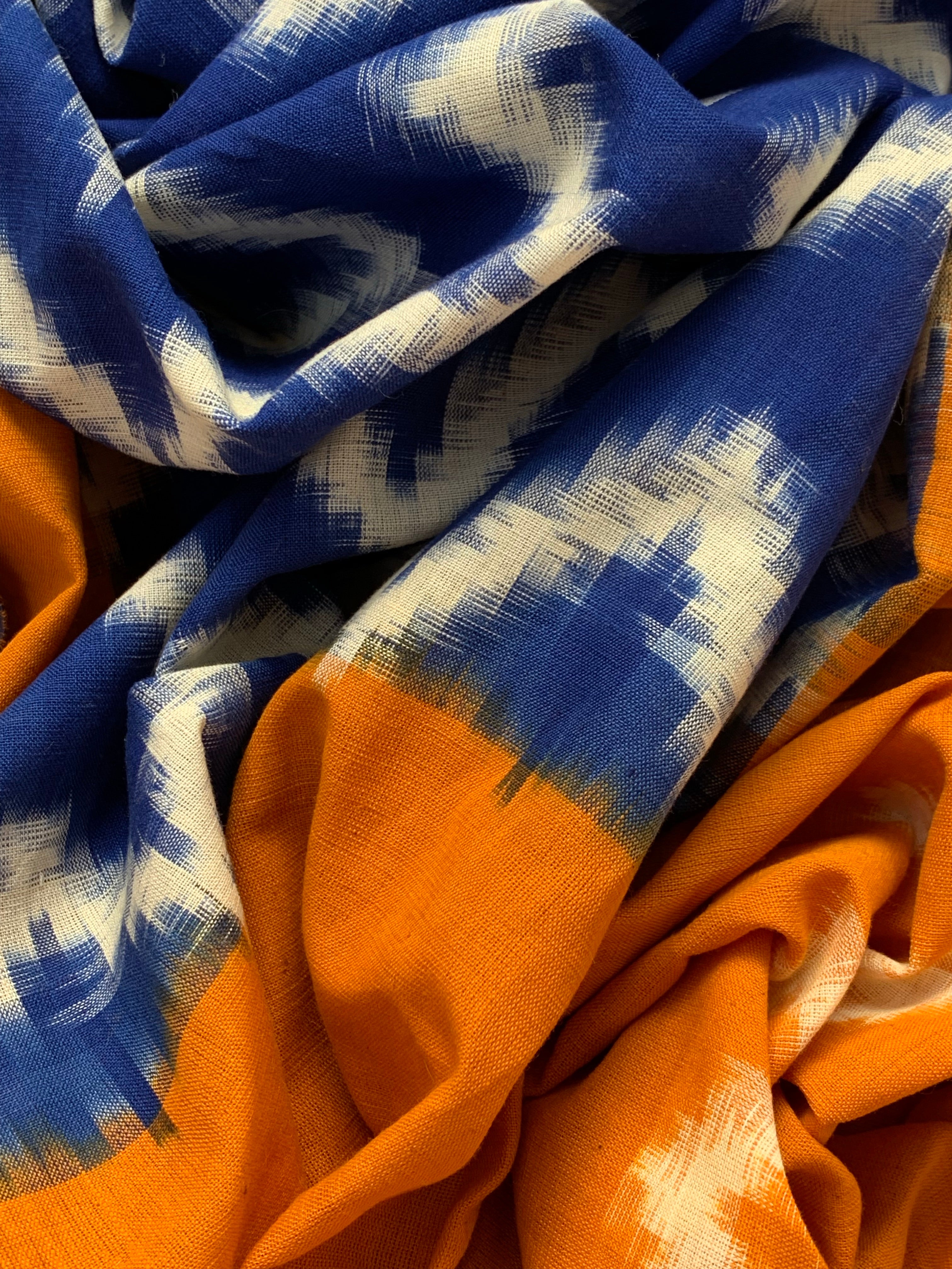 Handwoven Double Ikat Kurta  Dupatta set