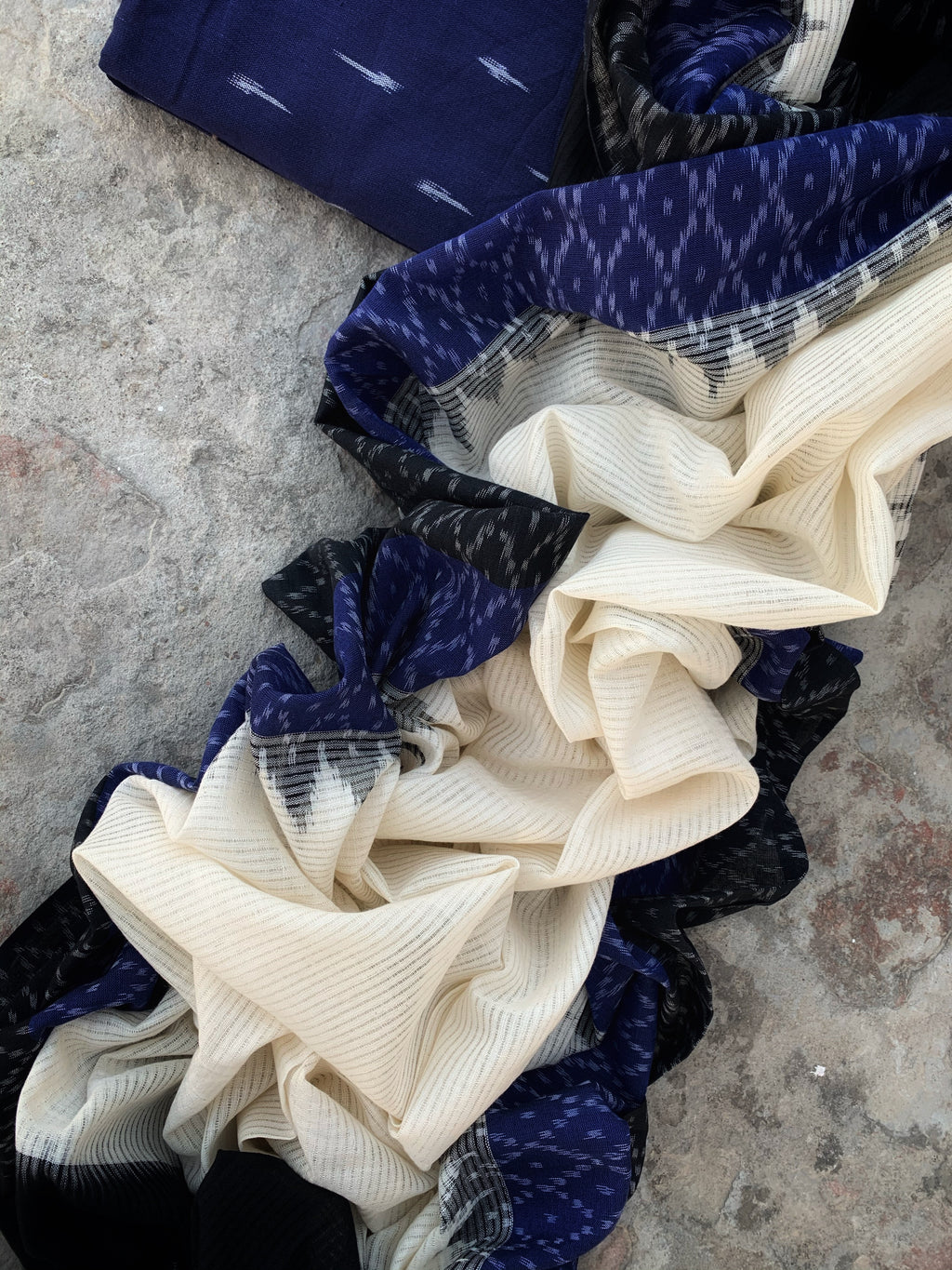 Handwoven Ikat Kurta  Dupatta set