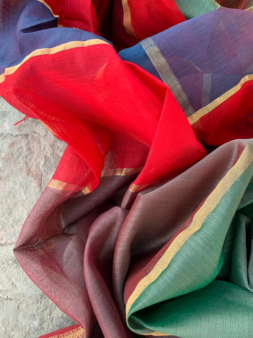 Handwoven Maheshwari Kurta dupatta set