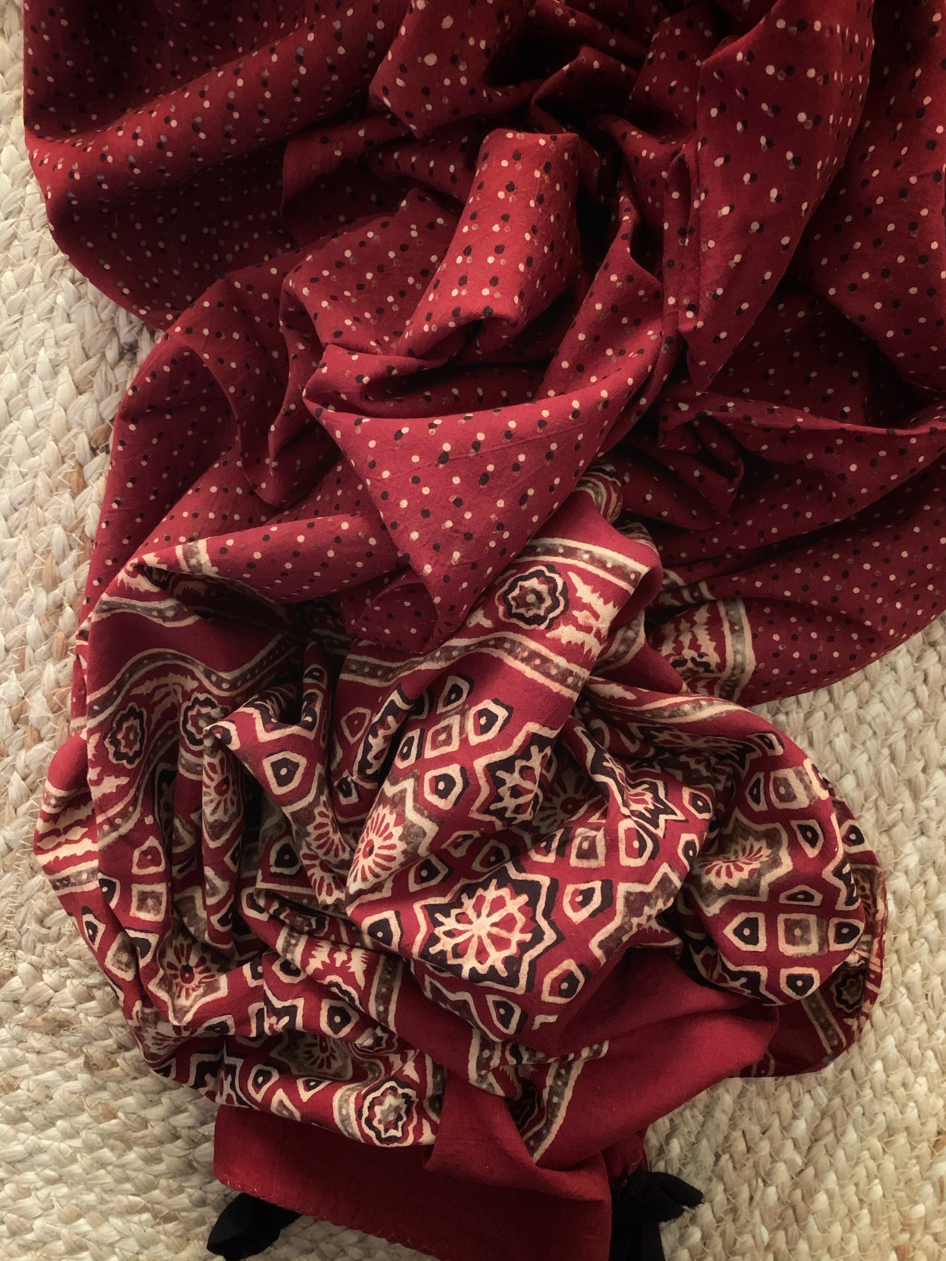 Handblock Ajrakh Suit