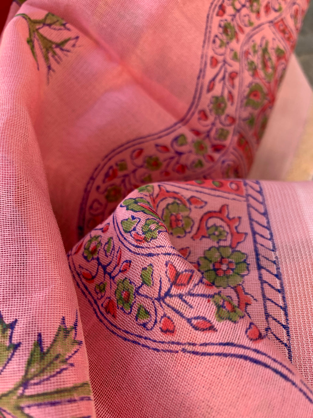 Handwoven Maheshwari Kurta dupatta set