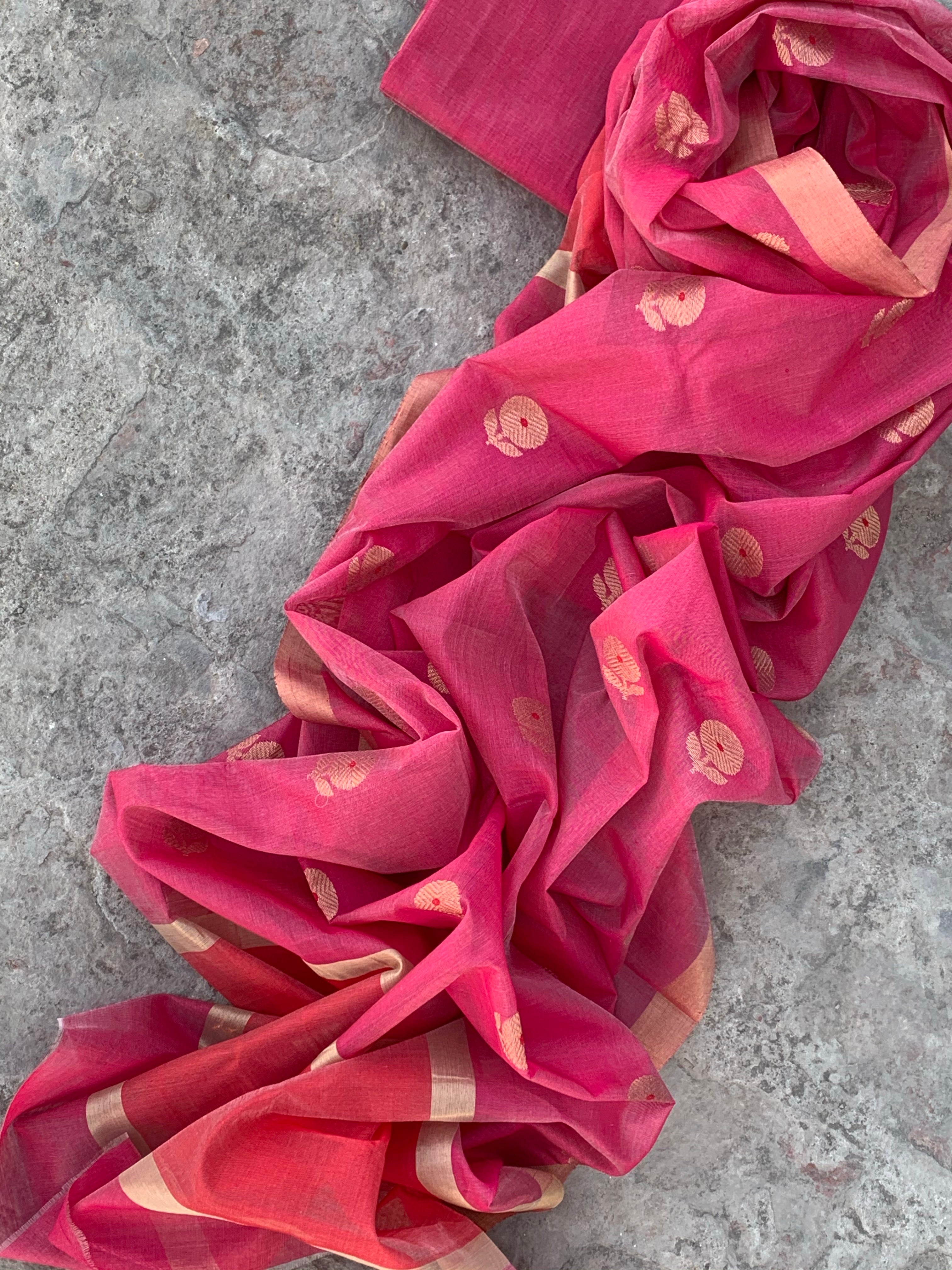 Handwoven Chanderi Kurta Dupatta Set