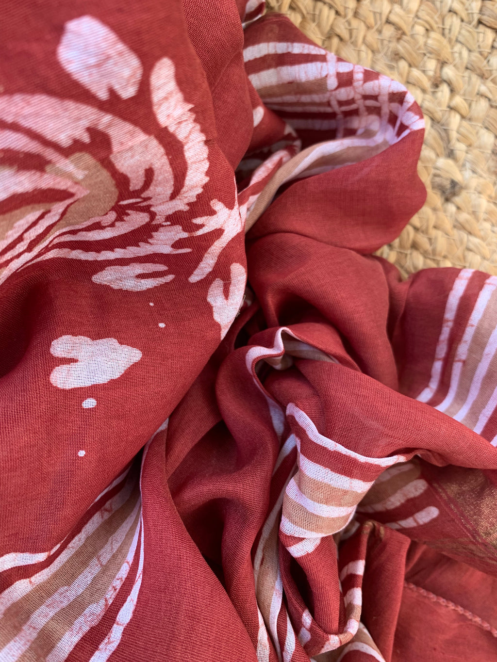Handblock Batik Cotton Chanderi Suit