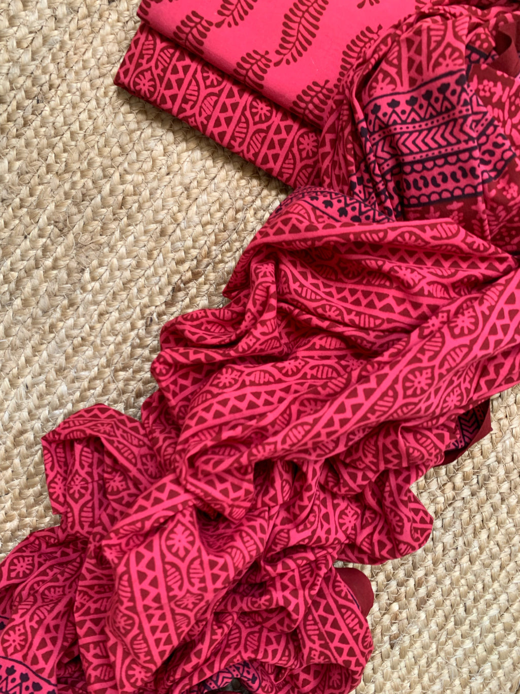 Natural Dyed Bagh Block Print Cotton Suit
