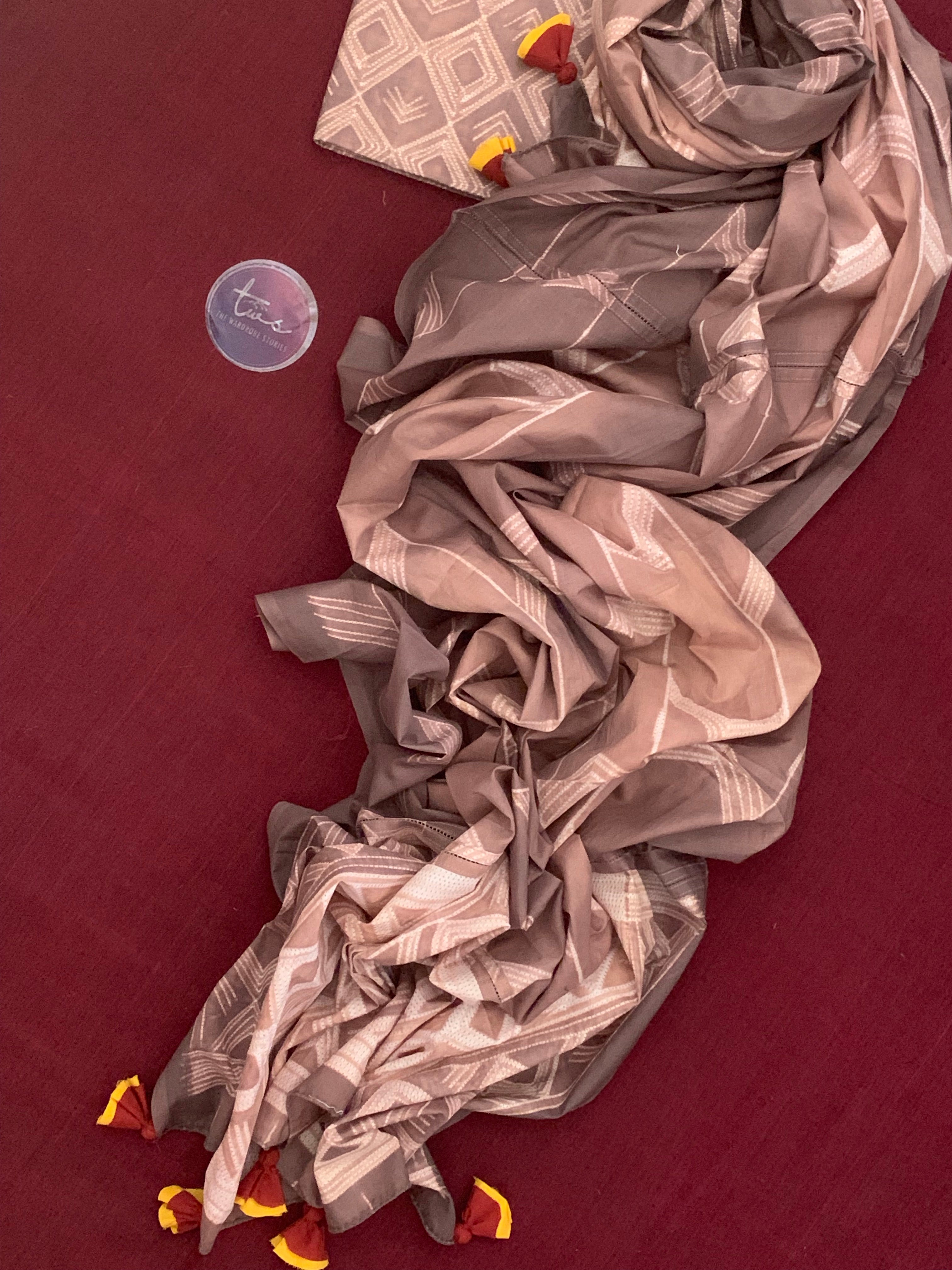 Handcrafted Shibori Kurta Dupatta Set