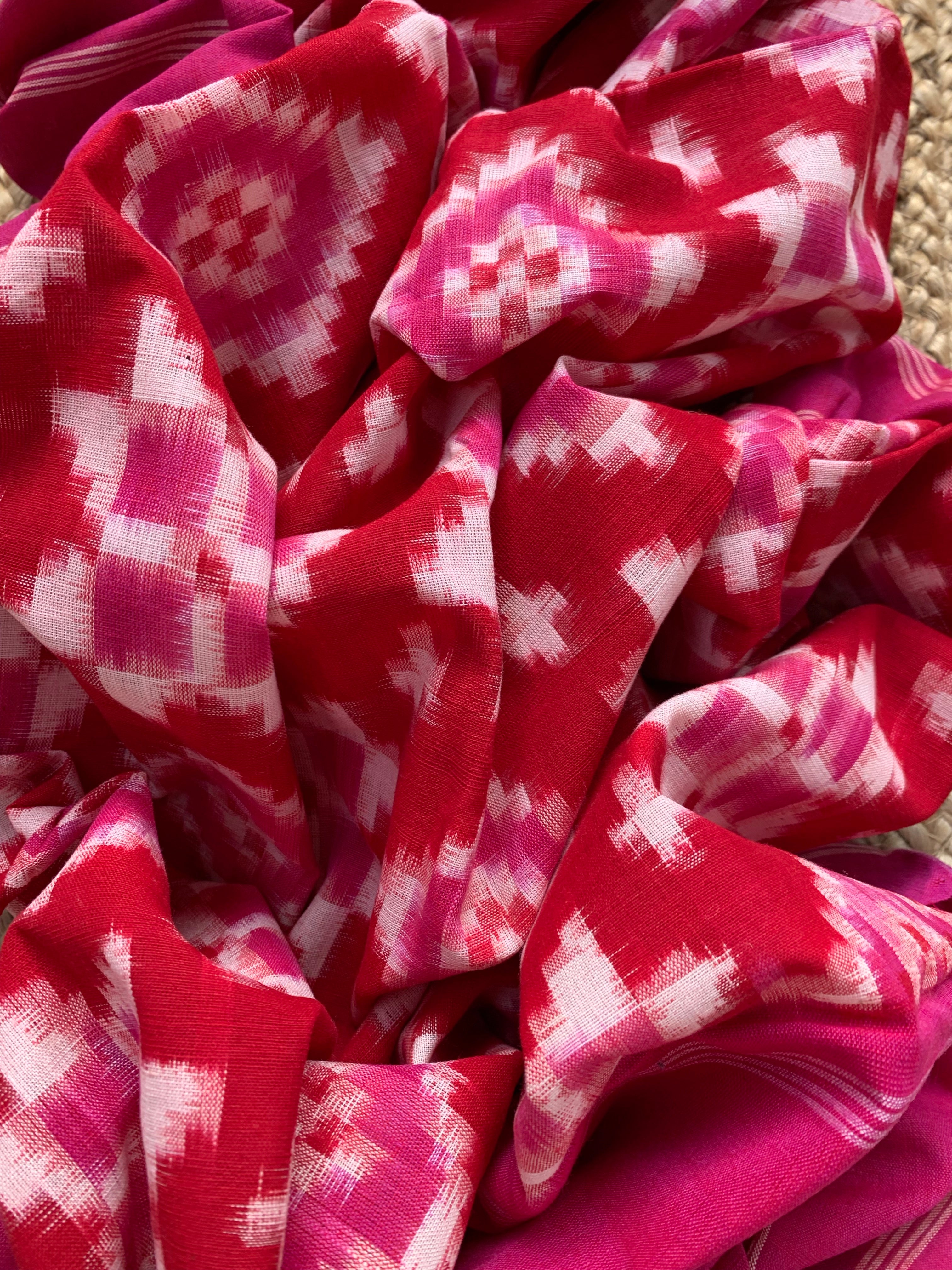 Handwoven Double Ikat Kurta Dupatta Set