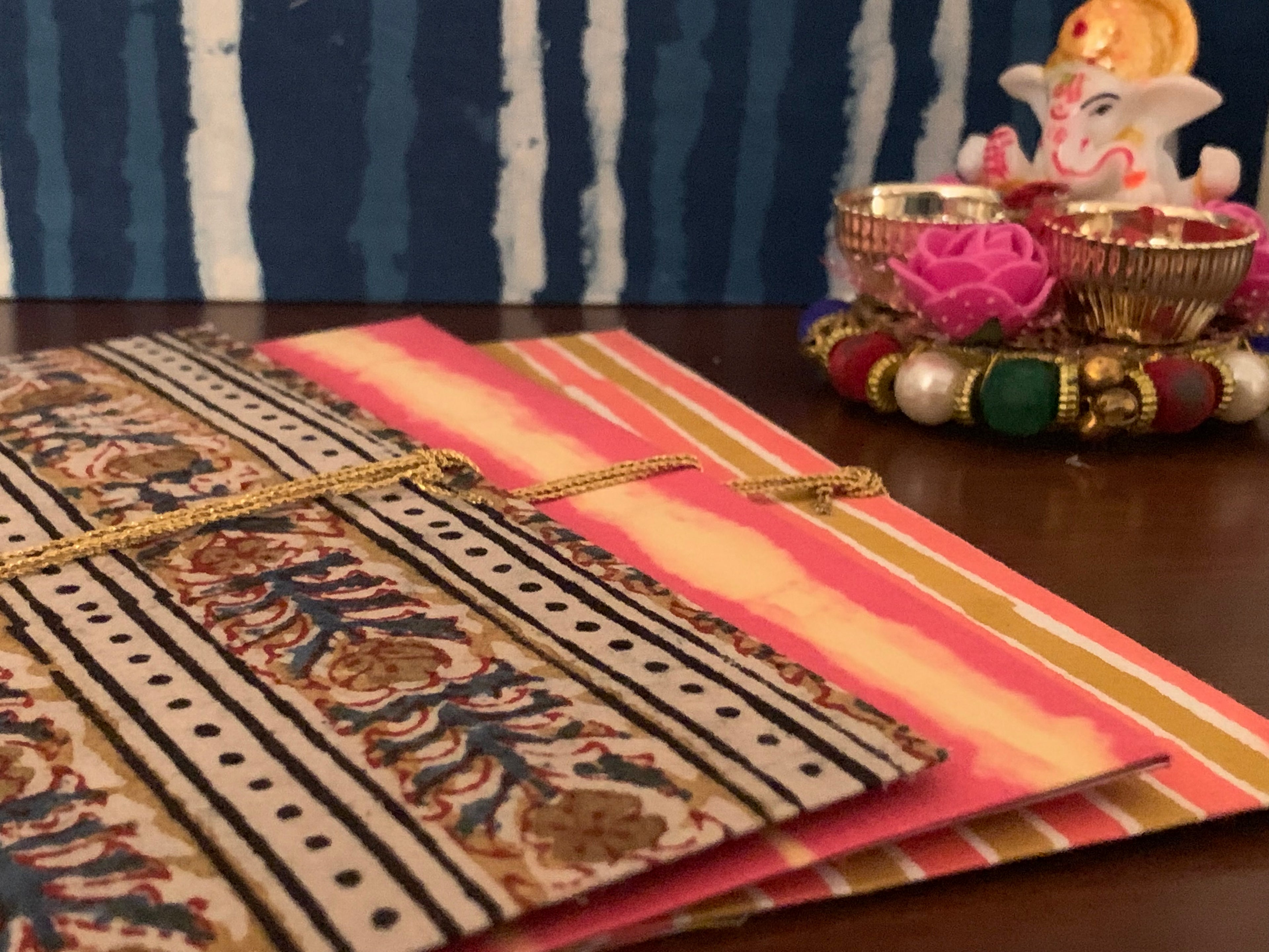 Block Print Fabric Envelope (Set of 3)