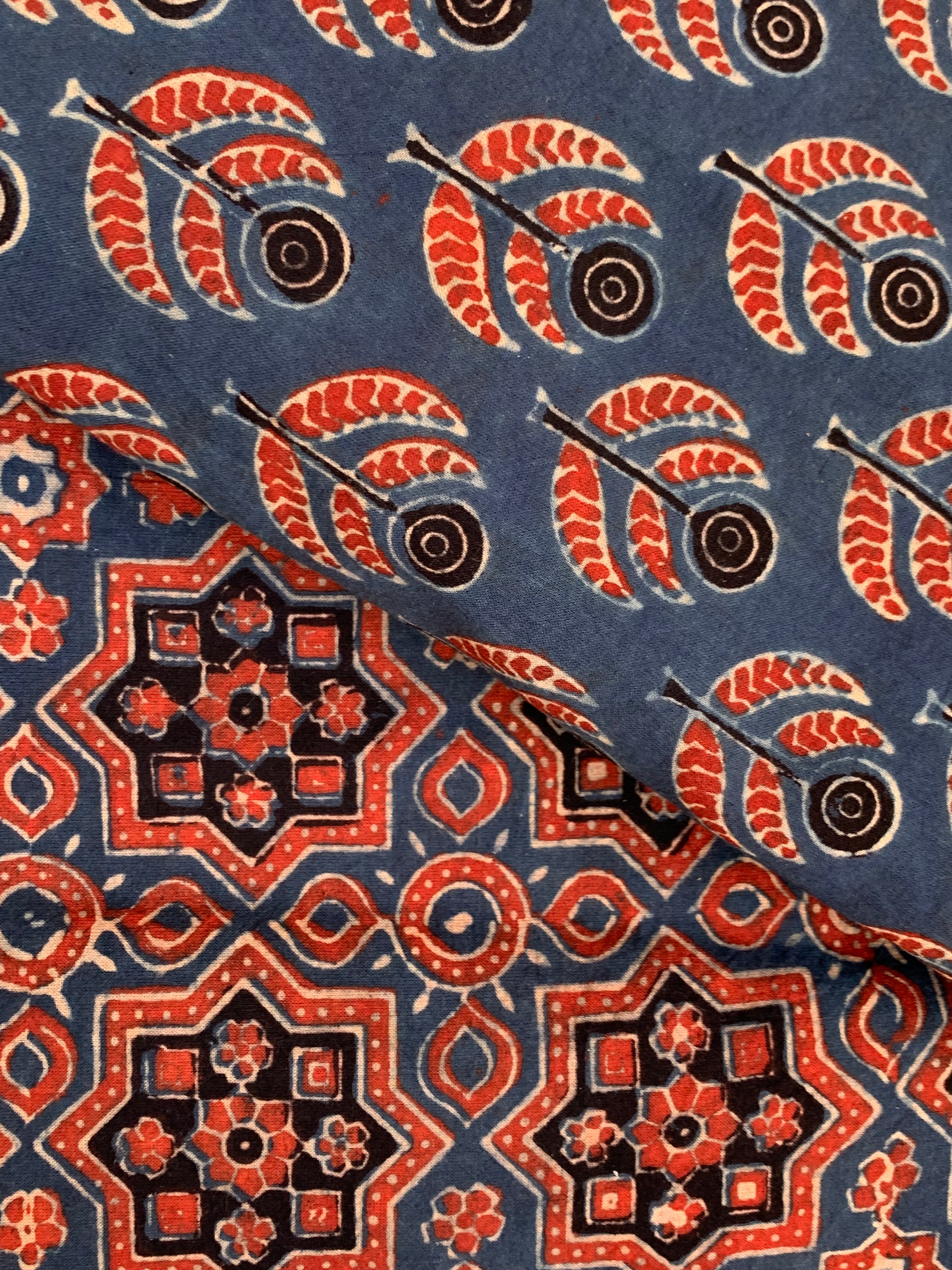 Natural Dyes Handblock Ajrakh Cotton Suit