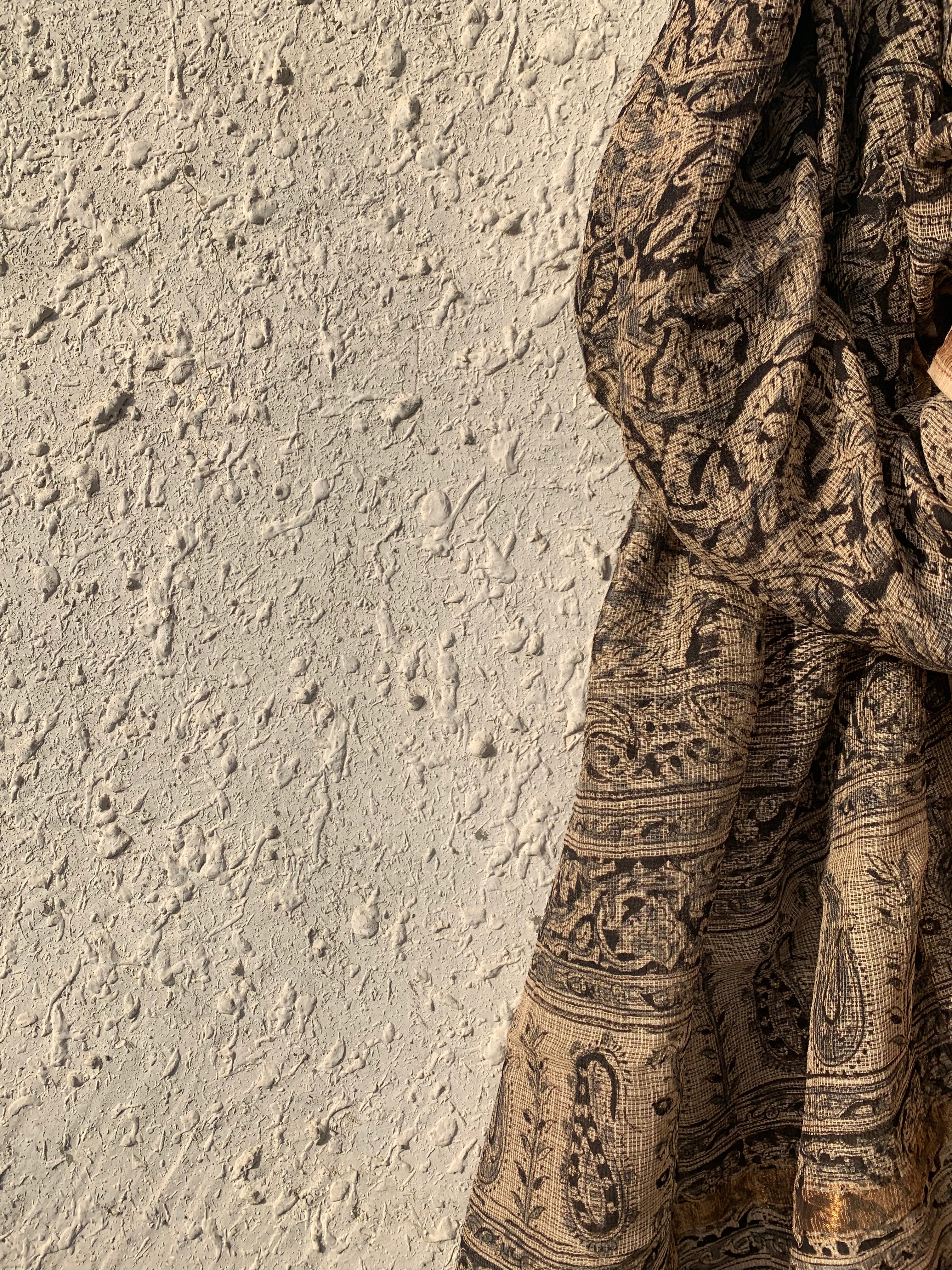 Handwoven and Handblock Natural Dye Kalamkari Kota Dupatta