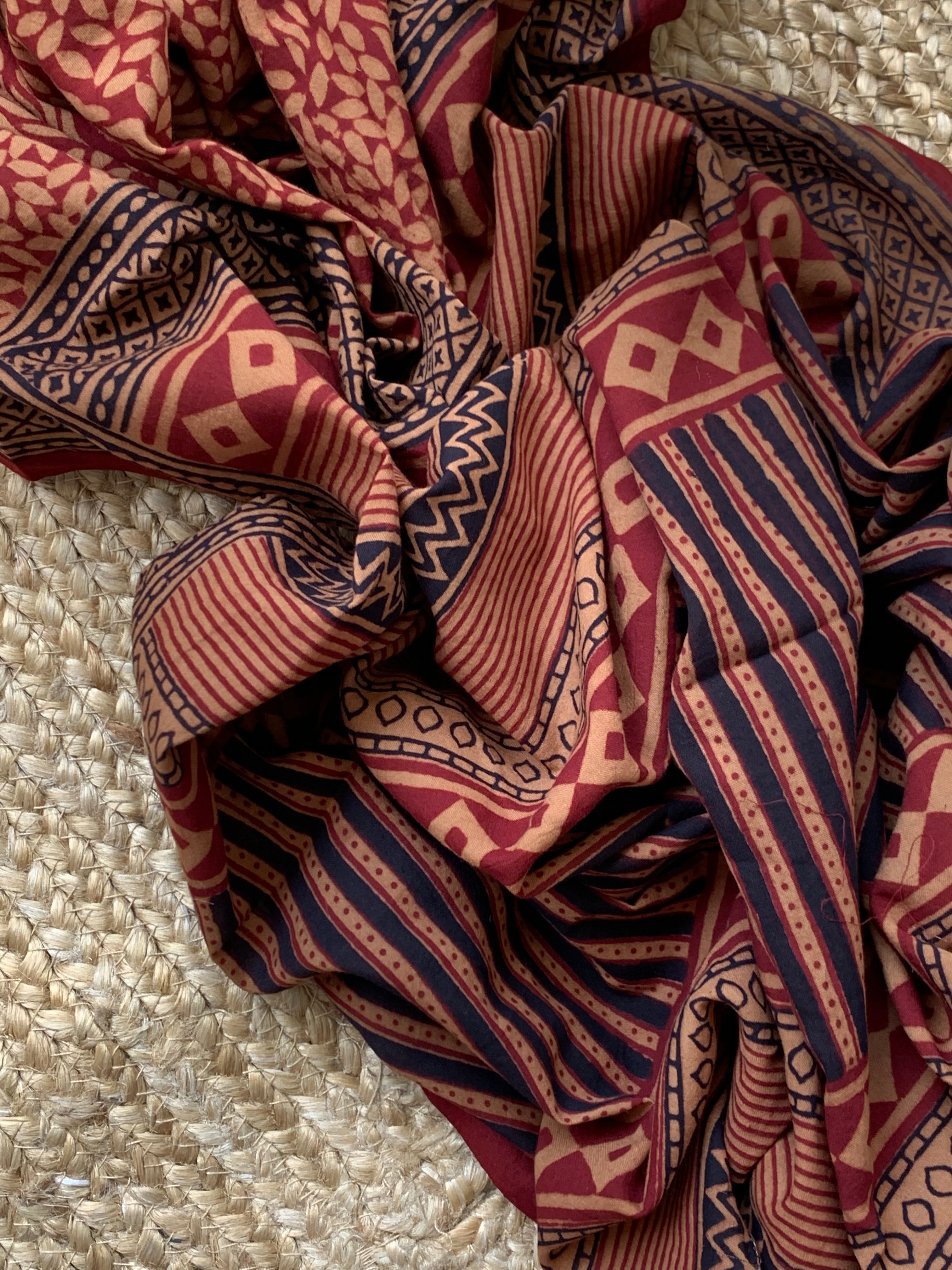 Natural Dyed Bagh Block Print Cotton Suit