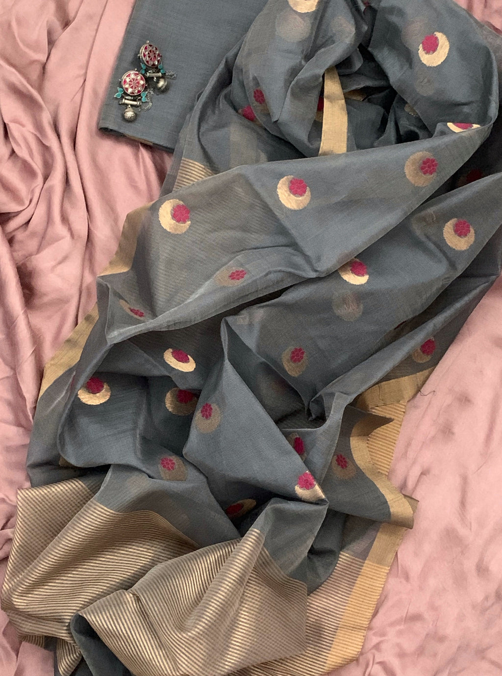 Handloom Chanderi Kurta Dupatta Set