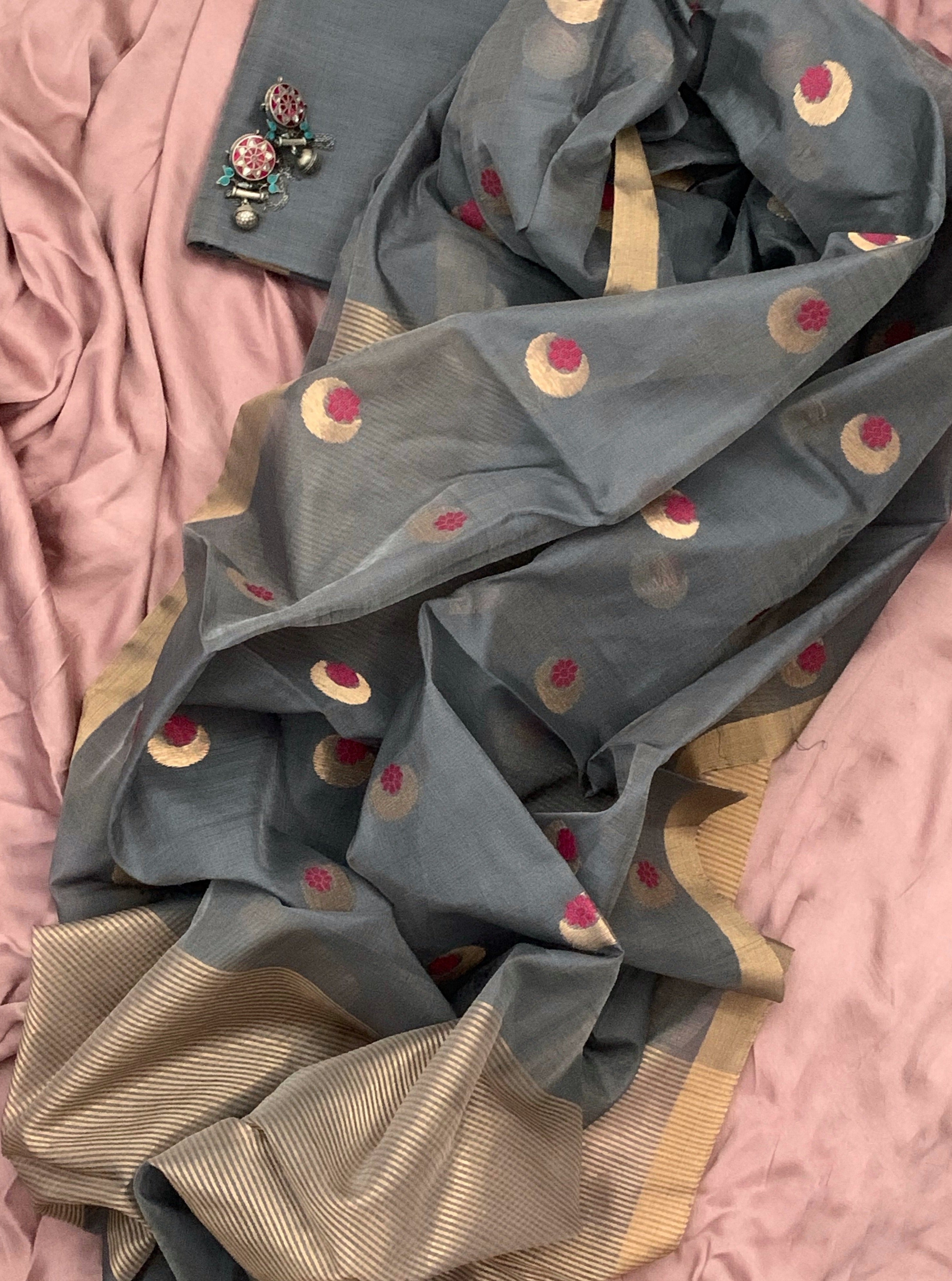 Handloom Chanderi Kurta Dupatta Set