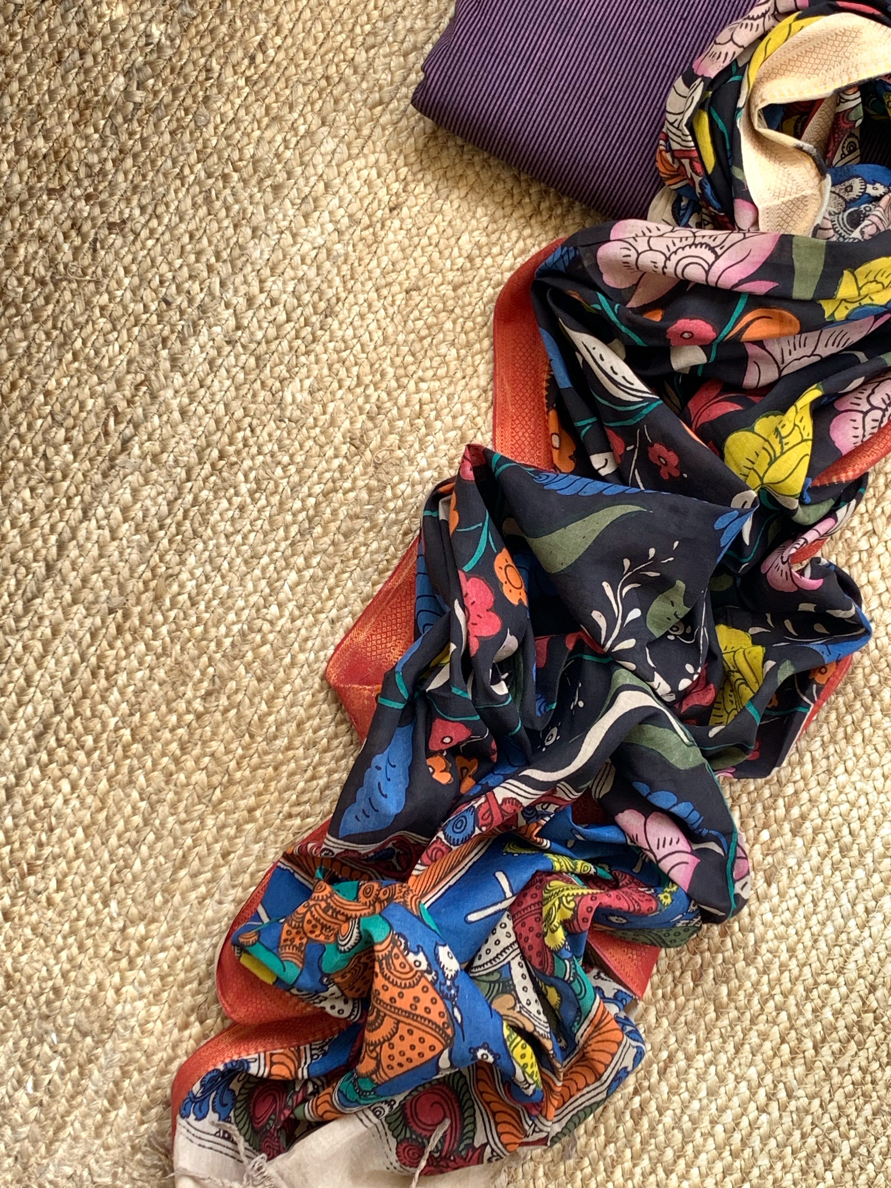 Handwoven Handcrafted Kalamkari Kurta Dupatta Set
