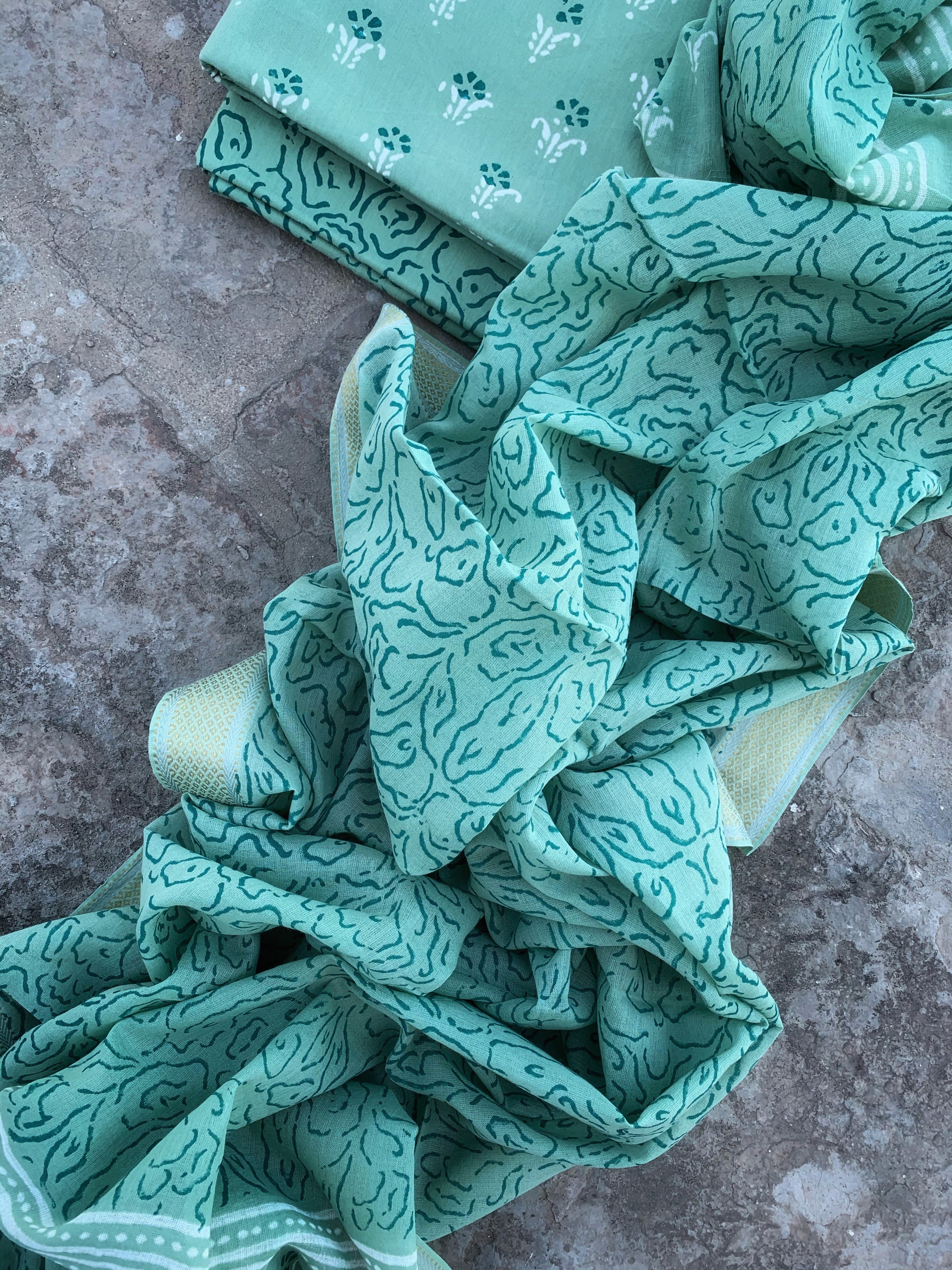 Handblock Cotton Suit