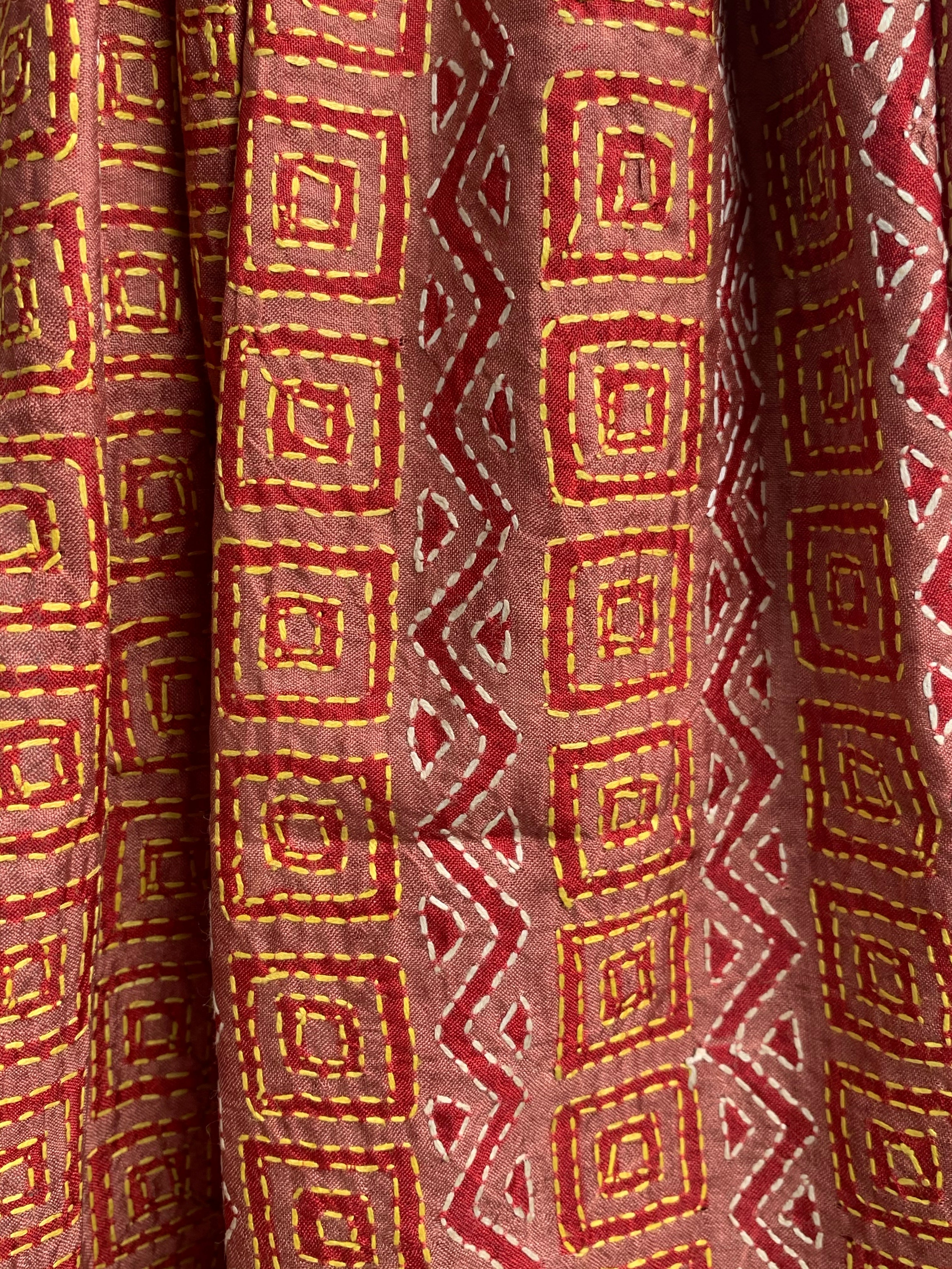 Handcrafted Kantha Cotton Silk Dupatta