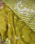 Handcrafted cotton chiffon suit