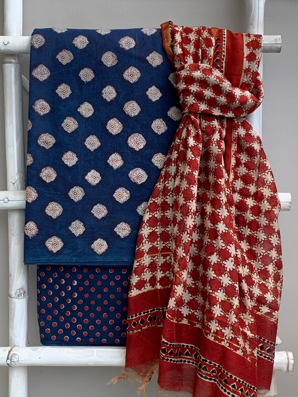 Handcrafted Cotton Chanderi Suit