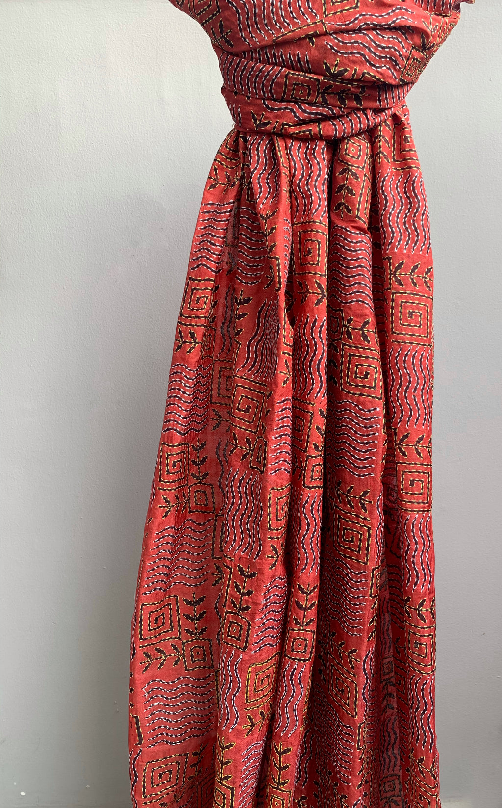 Handcrafted Kantha Cotton Silk Dupatta