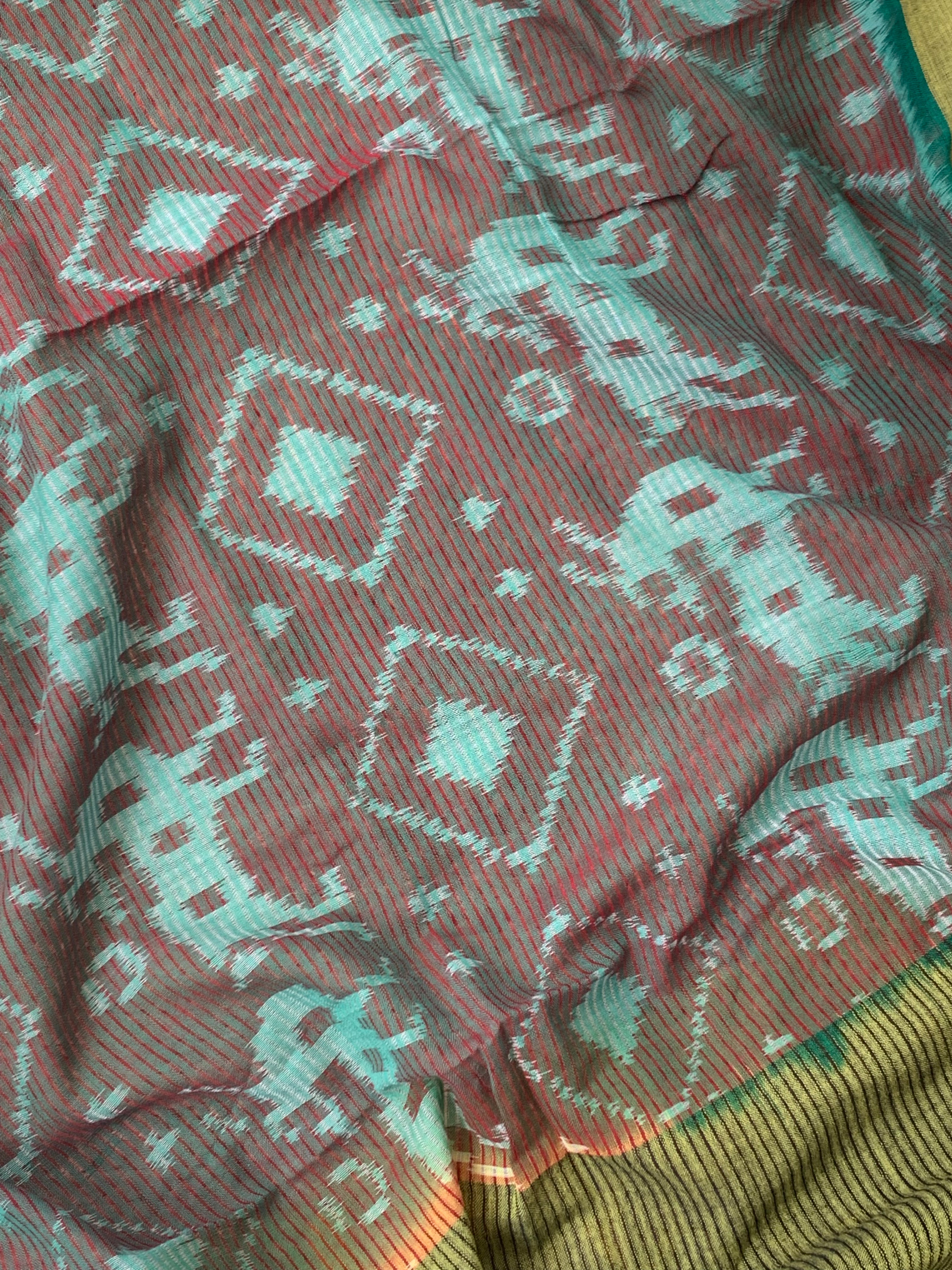 Handwoven Double Ikat Kurta Dupatta Set