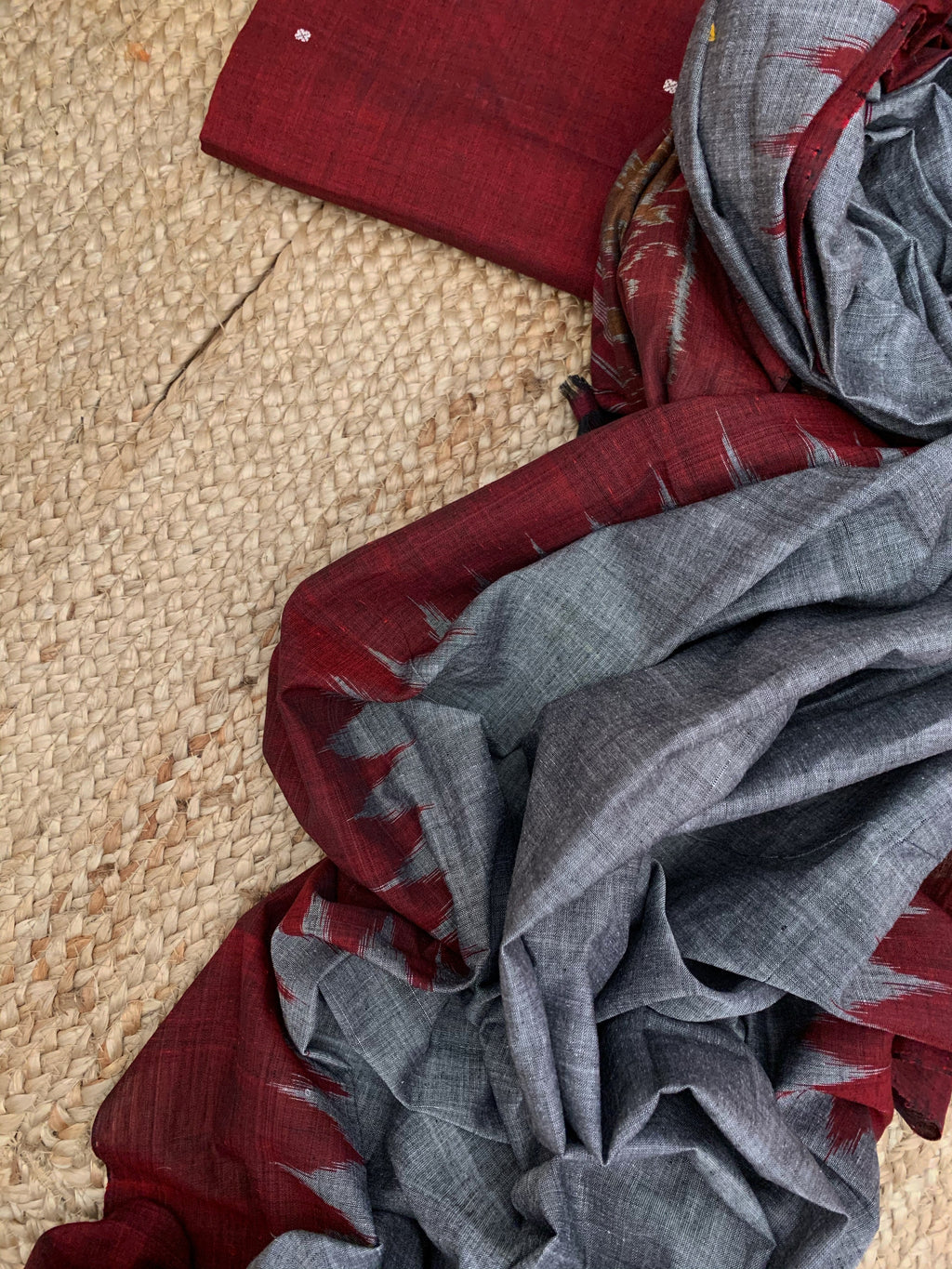 Handwoven Nuapatna Kurta Dupatta Set