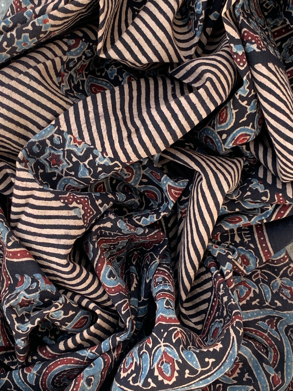 Handblock Ajrakh Dupatta