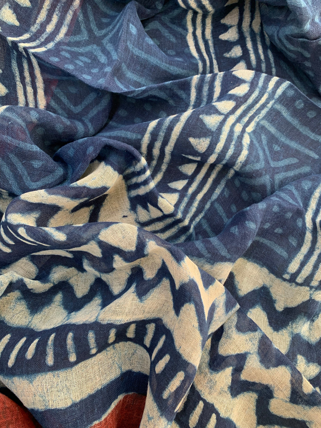 Midnight Blue Linen Kurta Dupatta set