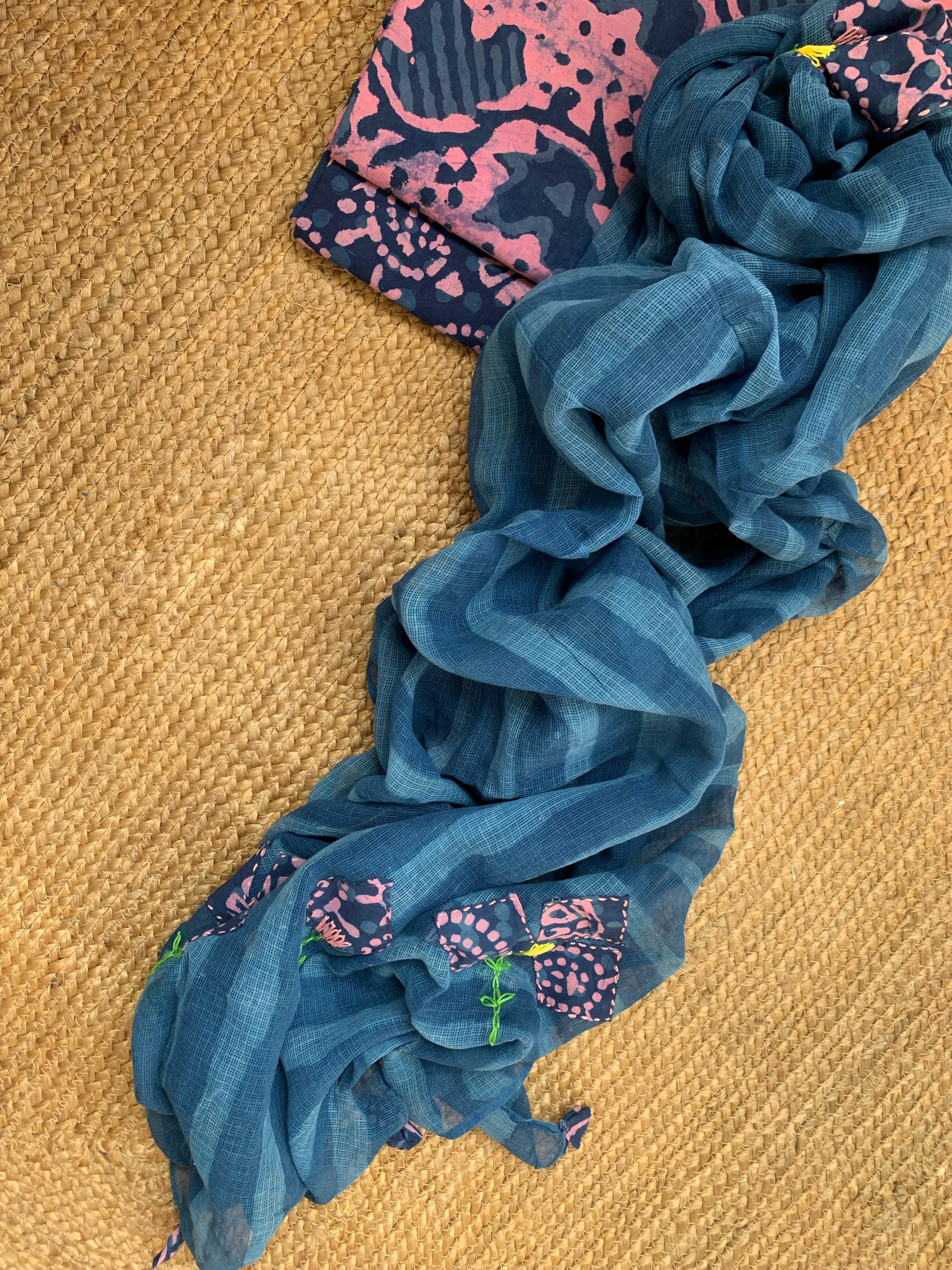Handblock Cotton Kota Suit