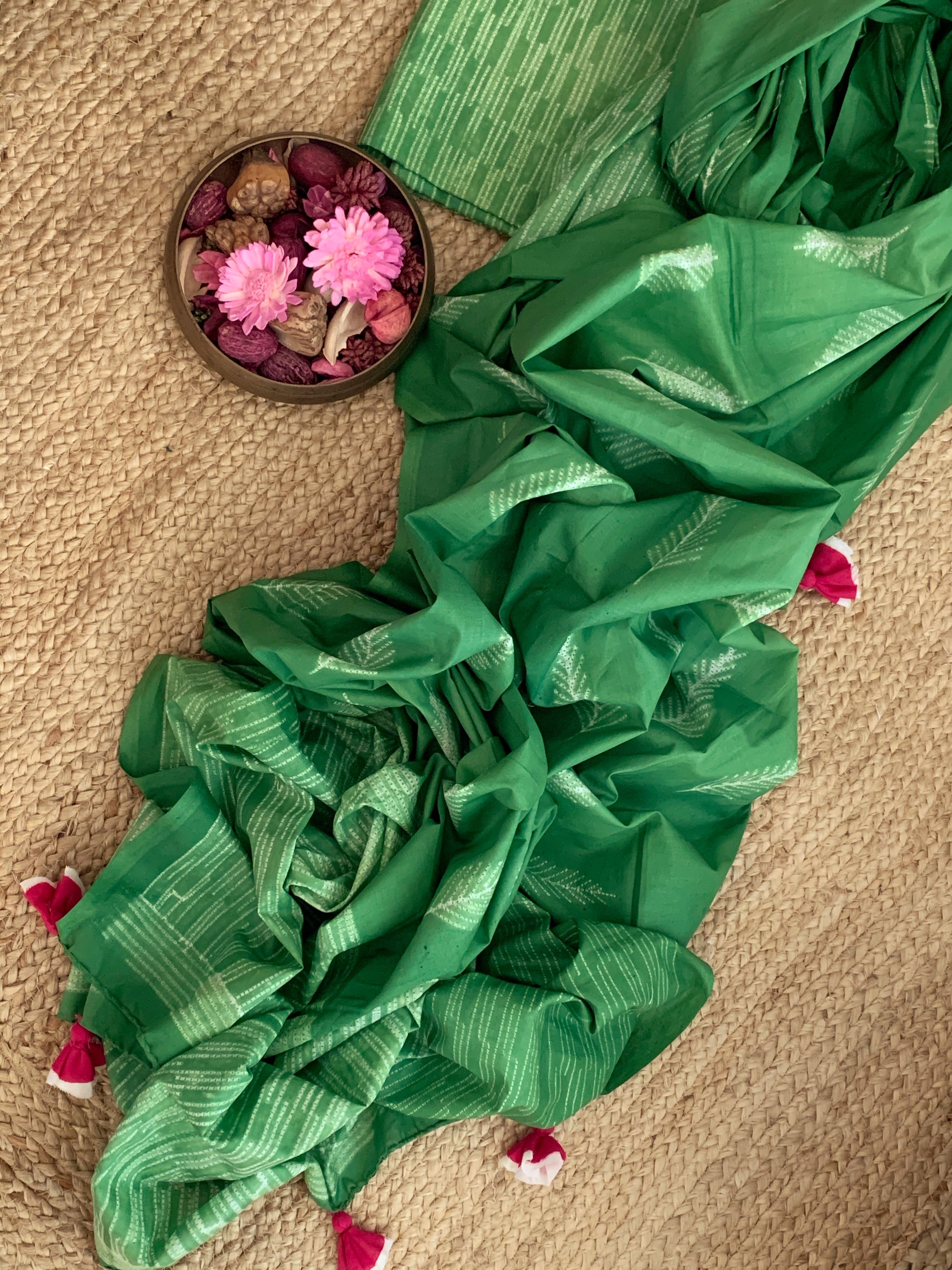 Handcrafted Shibori Kurta Dupatta Set