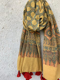 Handblock Ajrakh Dupatta