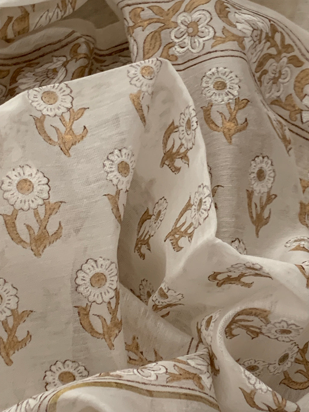 Handblock chanderi suit