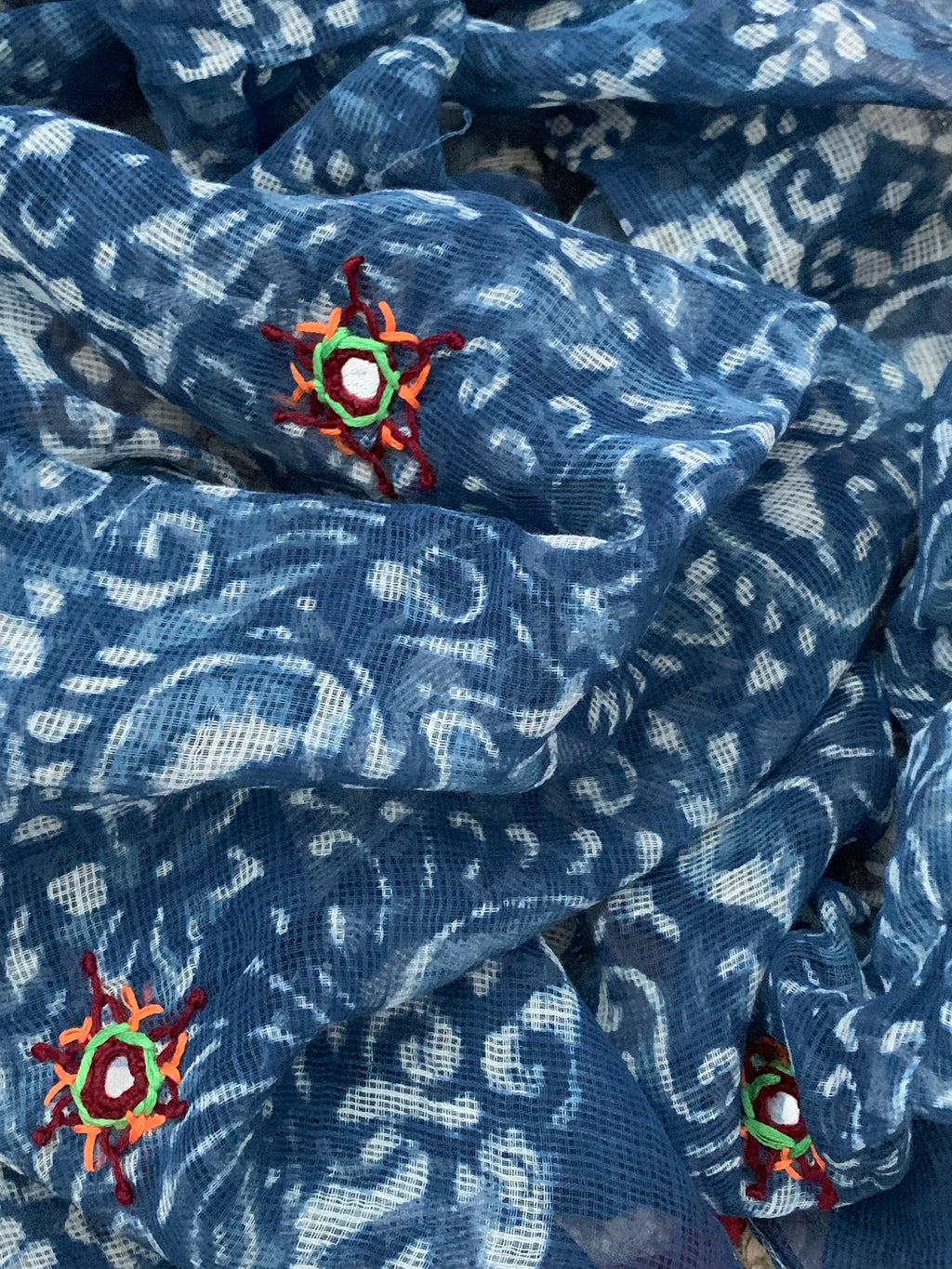 Handblock cotton kota dupatta set