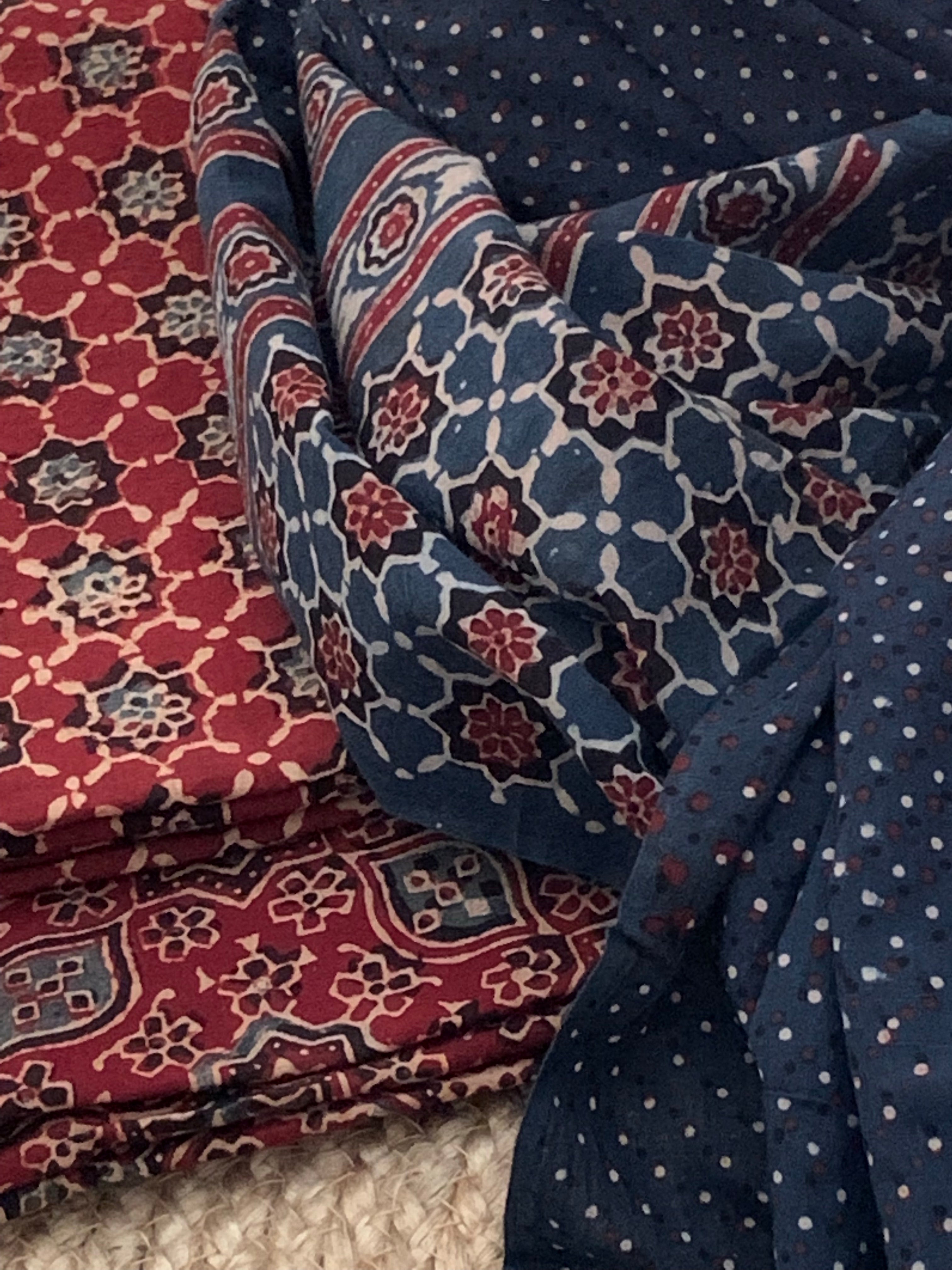 Handblock Ajrakh Suit