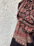 Handblock Ajrakh Dupatta