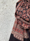 Handblock Ajrakh Dupatta