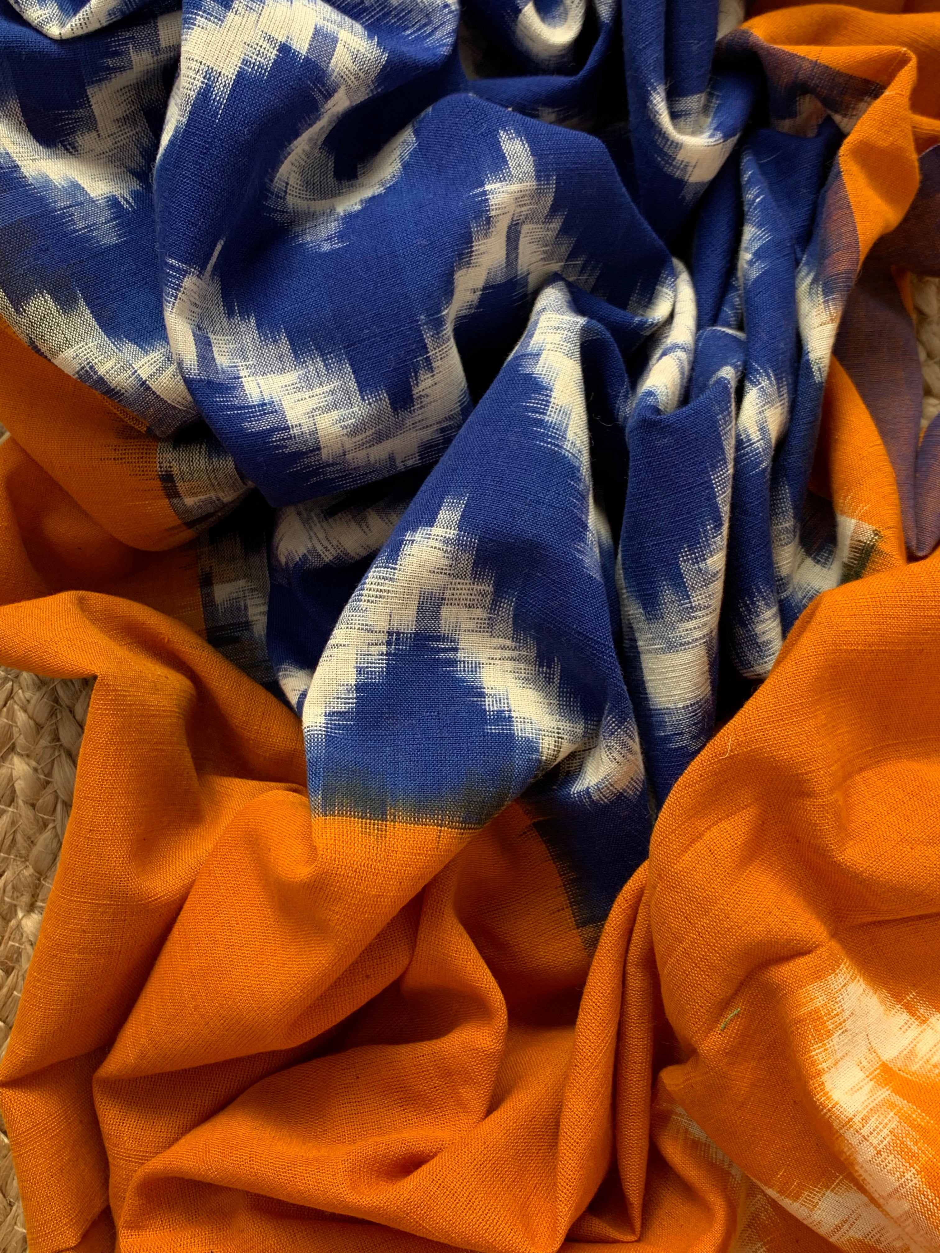 Handwoven Double Ikat Kurta  Dupatta set