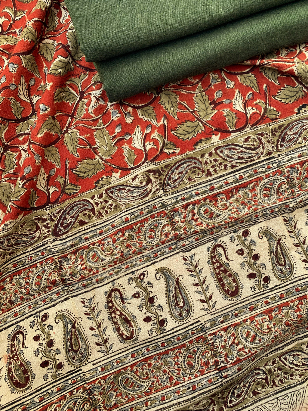 Handwoven Handcrafted Kalamkari Kurta Dupatta Set
