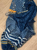 Handblock chanderi suit