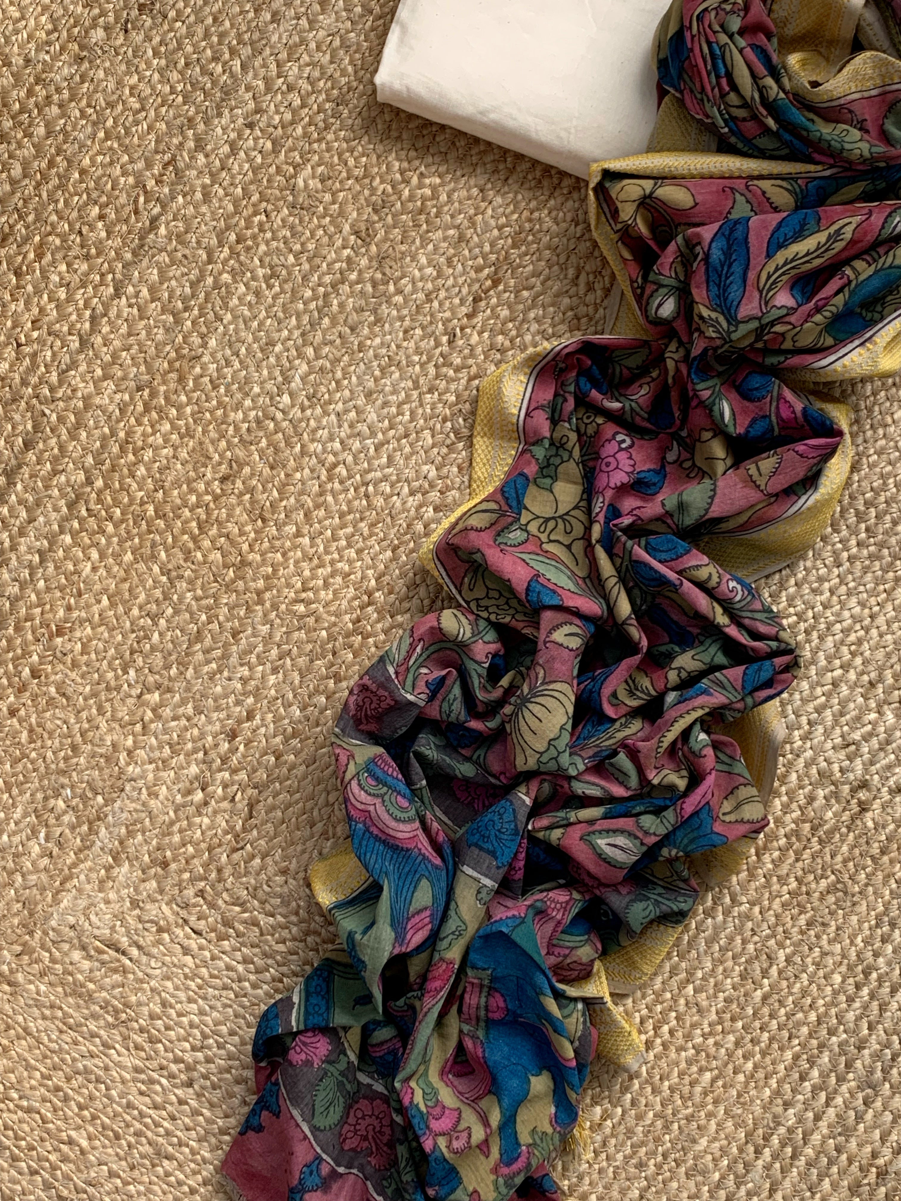 Handcrafted Kalamkari Kurta Dupatta Set