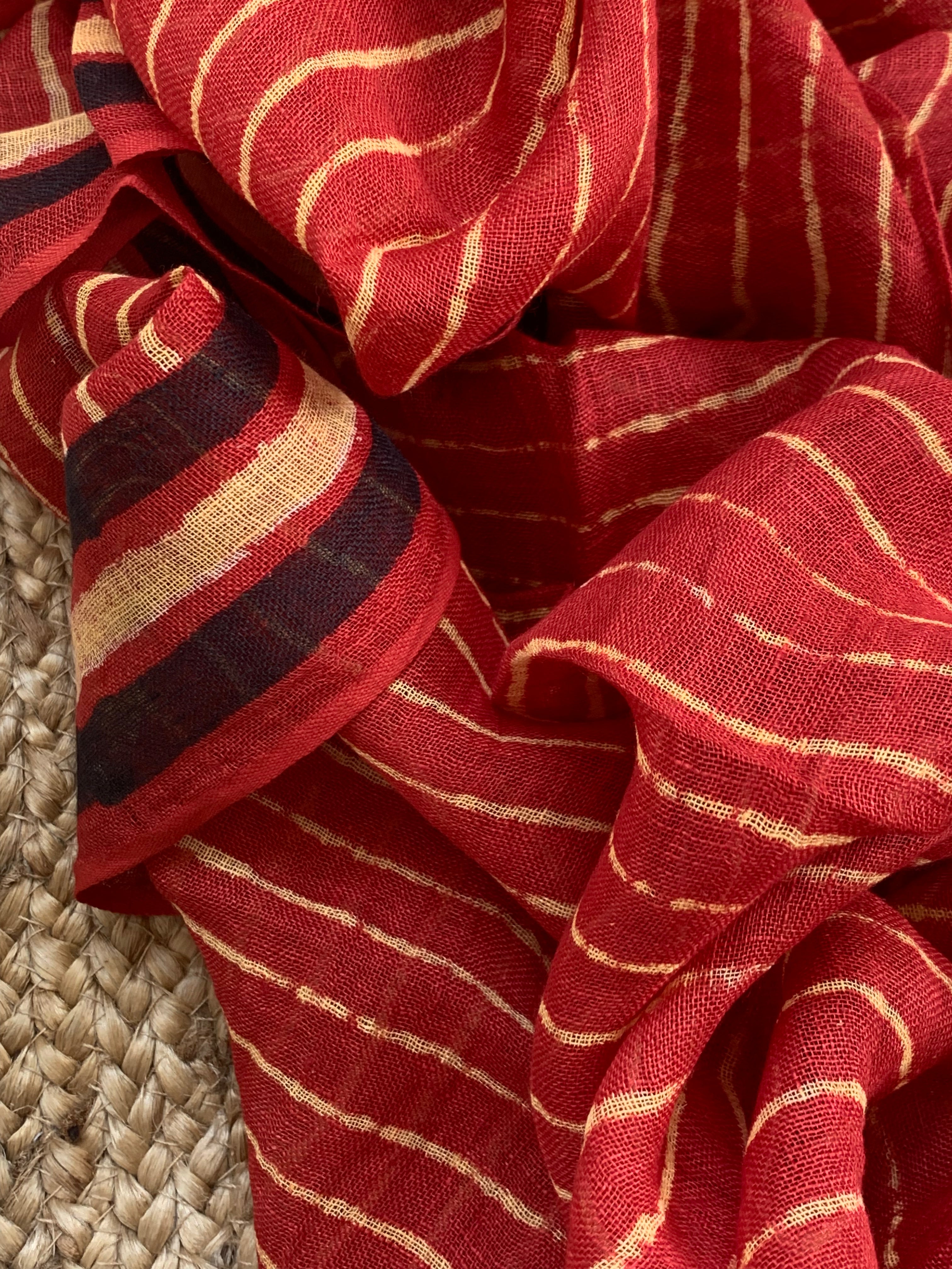 Handcrafted Linen dupatta