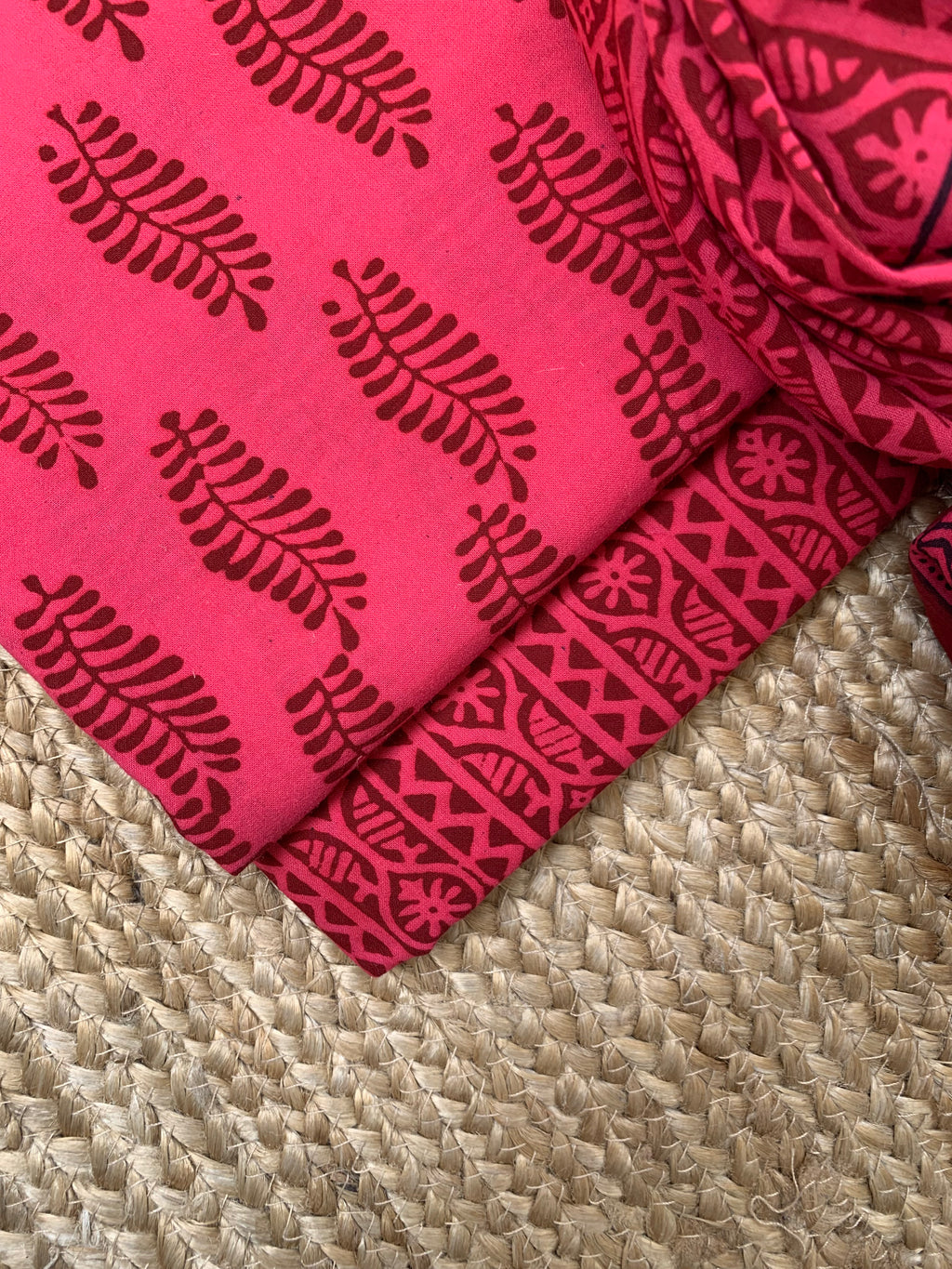 Natural Dyed Bagh Block Print Cotton Suit