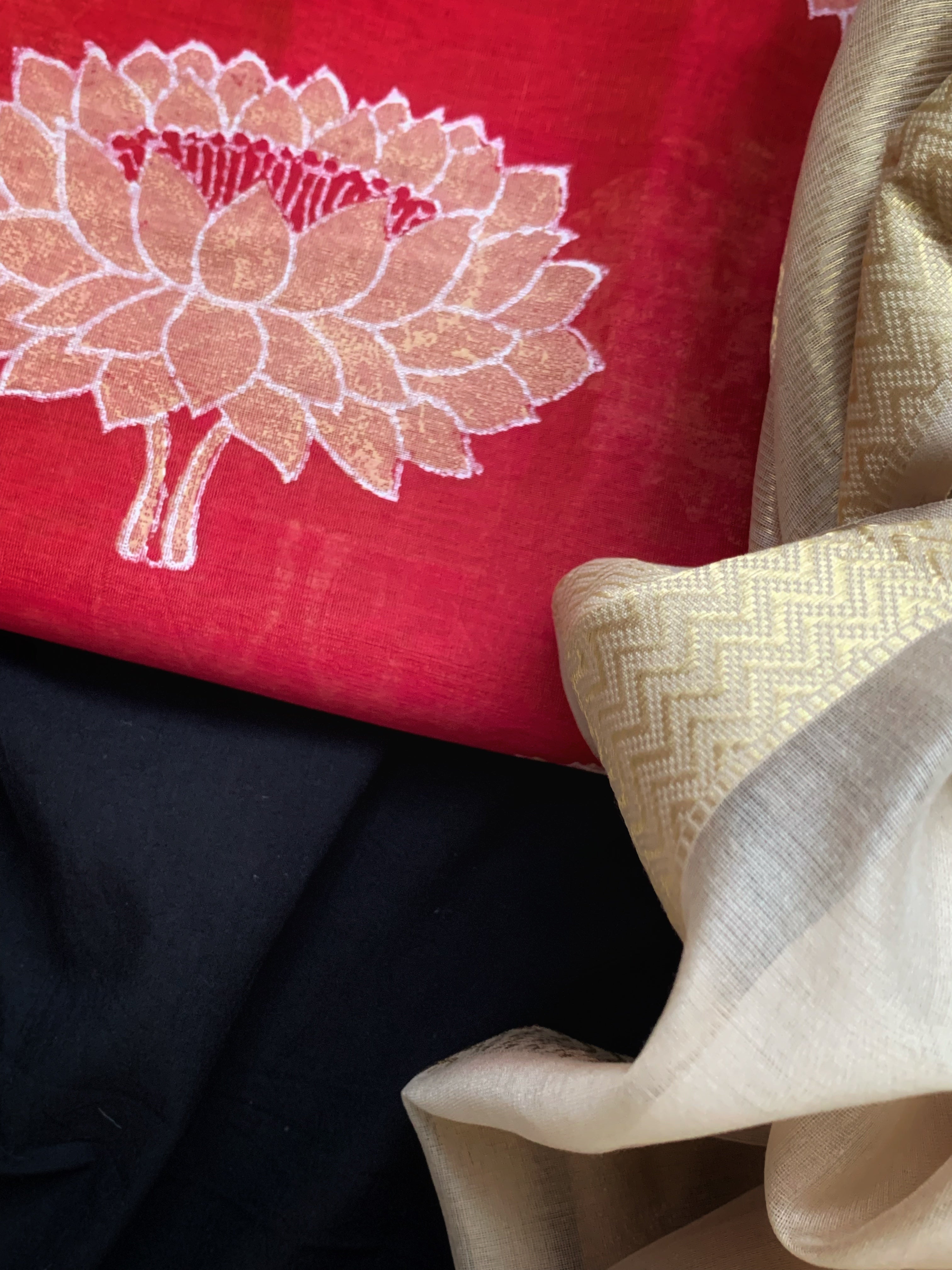 Handwoven Maheshwari Kurta dupatta set