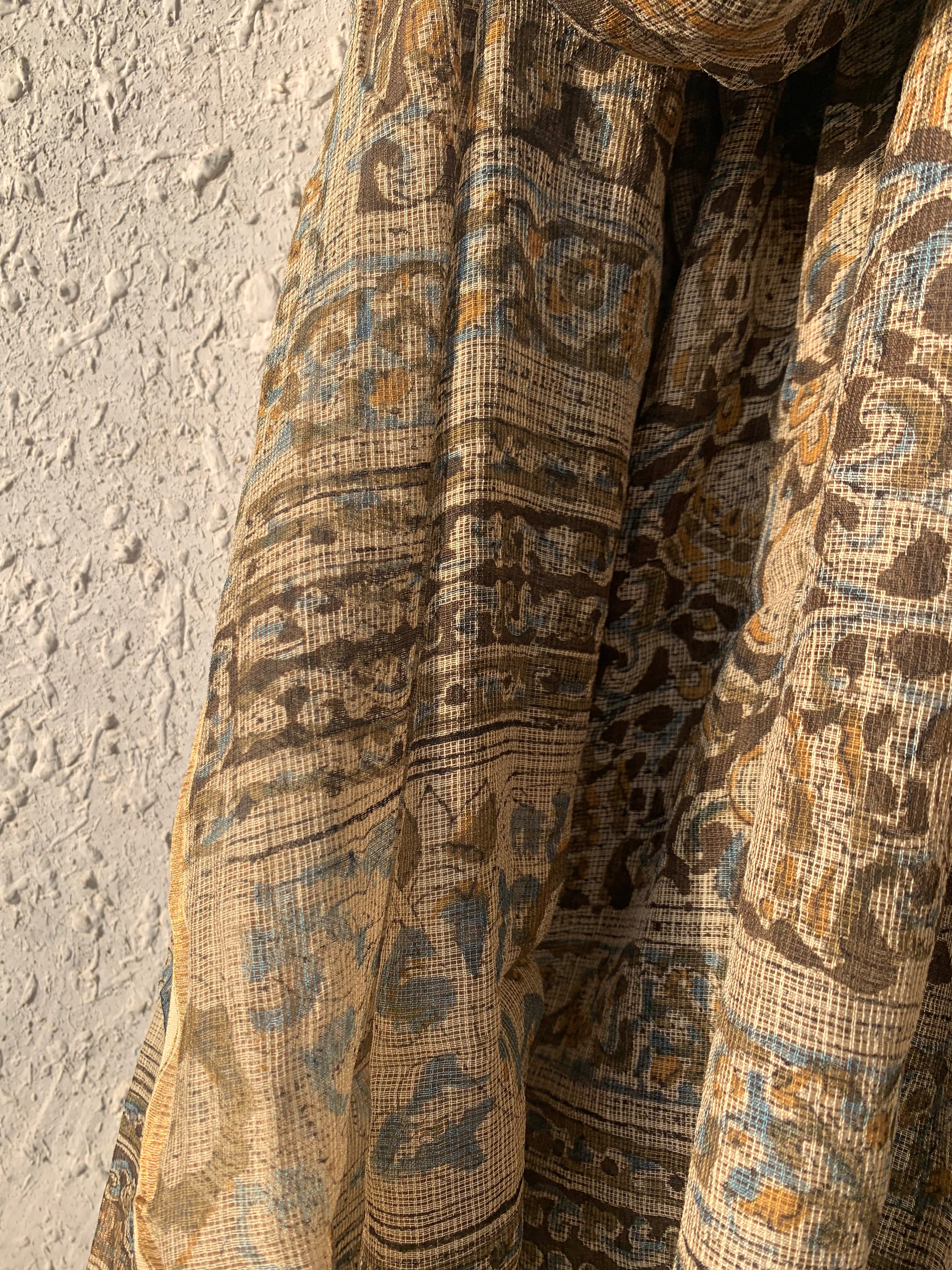 Handwoven and Handblock Natural Dye Kalamkari Kota Dupatta